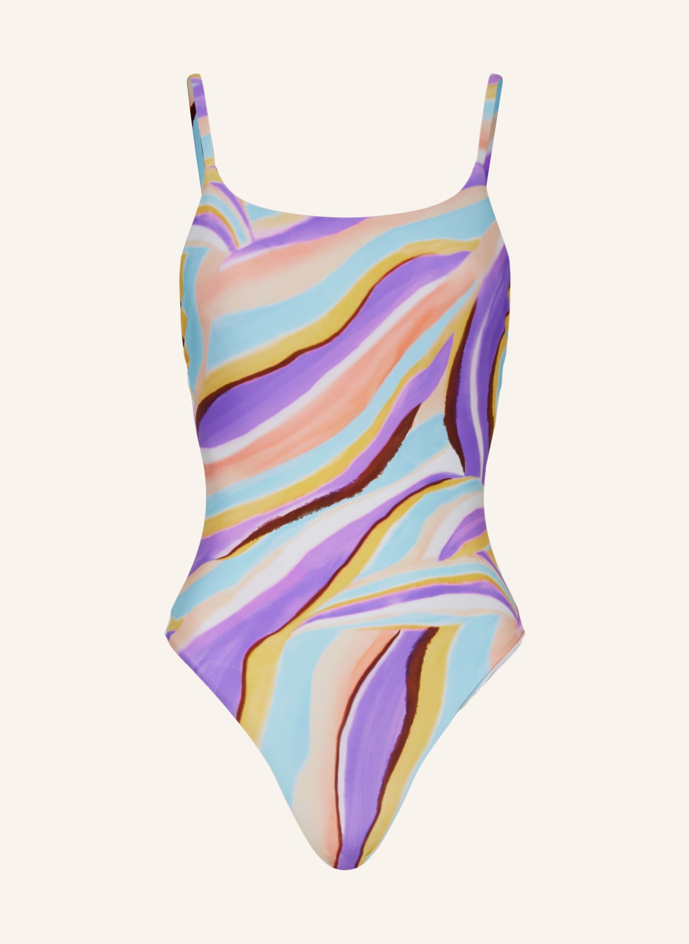 Hot Stuff Swimsuit, Color: PURPLE/ YELLOW/ LIGHT BLUE (Image 1)