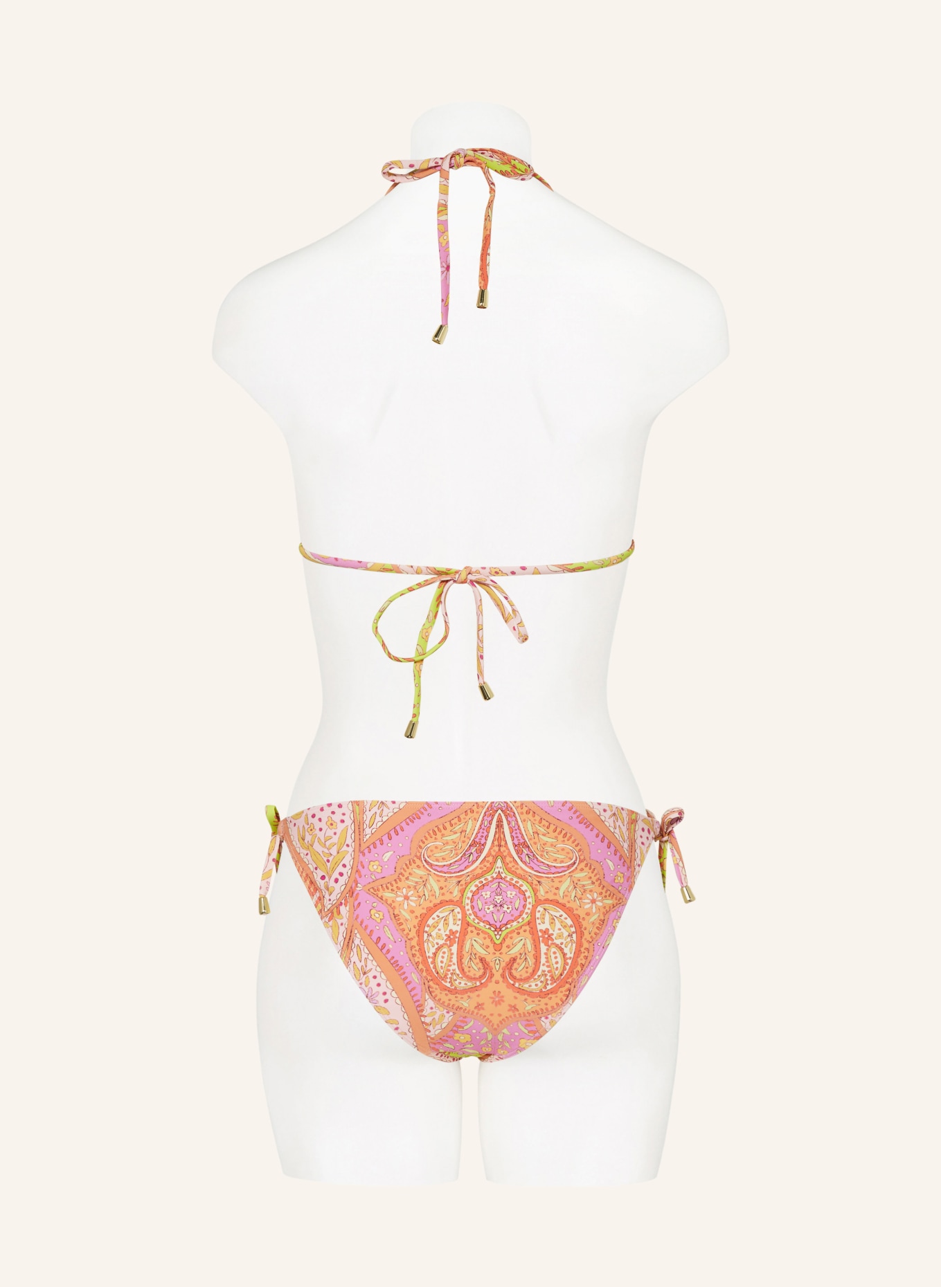 Hot Stuff Triangel-Bikini-Hose, Farbe: ORANGE/ HELLGRÜN/ HELLROSA (Bild 3)