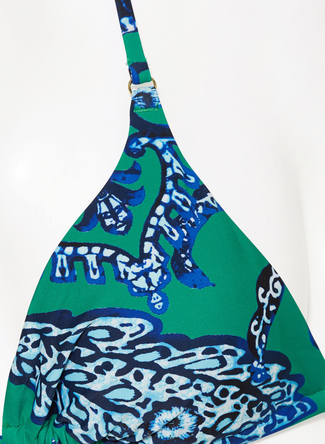 Hot Stuff Triangle bikini top, Color: GREEN/ WHITE/ BLUE (Image 4)