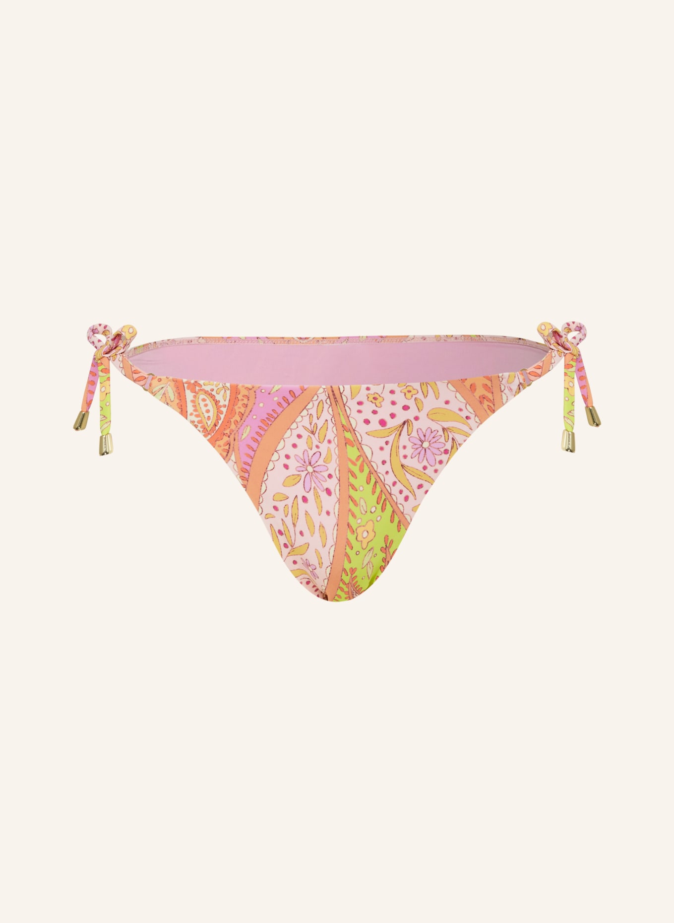 Hot Stuff Triangle bikini bottoms, Color: LIGHT PINK/ LIGHT GREEN/ ORANGE (Image 1)