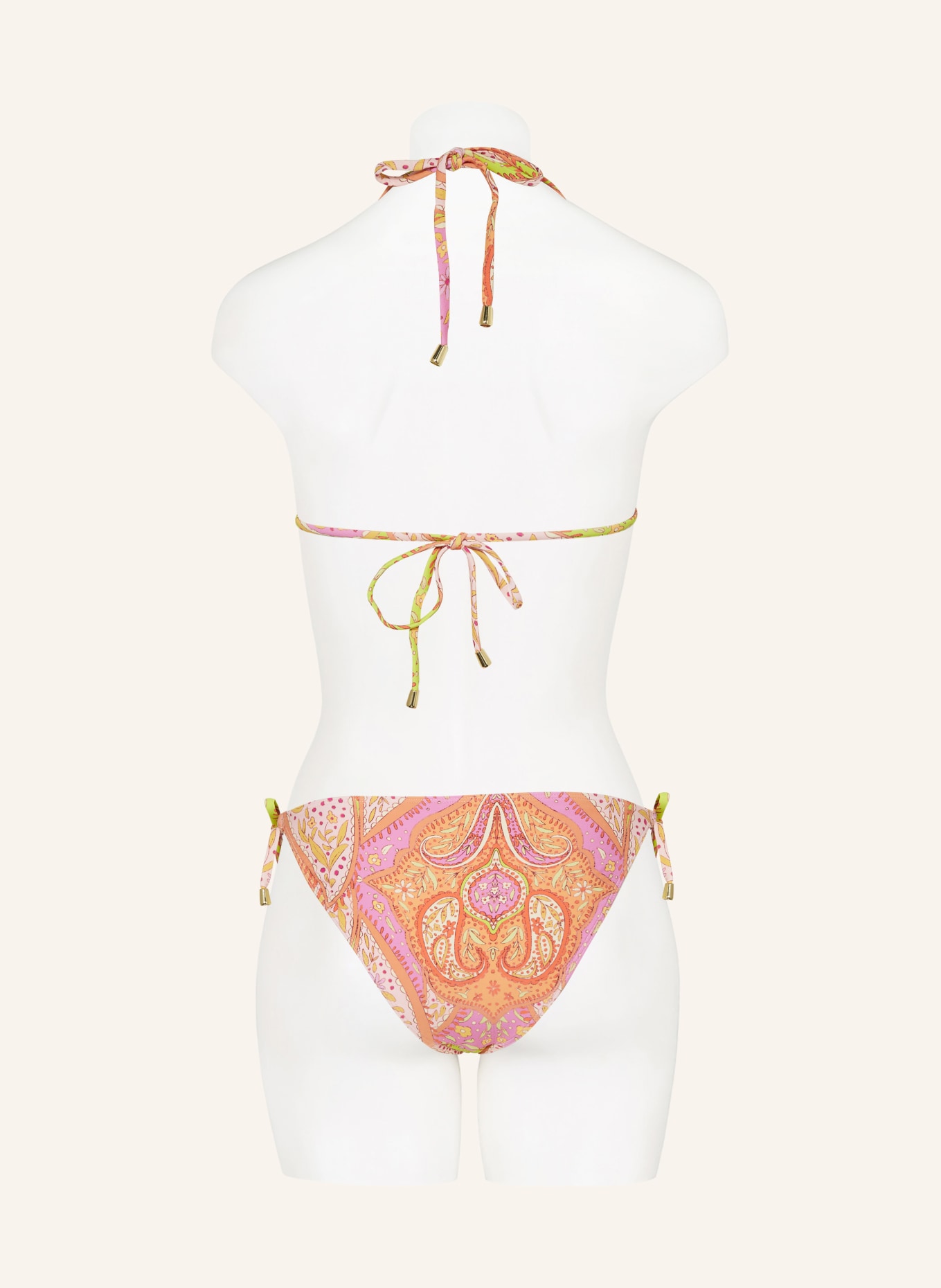 Hot Stuff Triangel-Bikini-Hose, Farbe: HELLROSA/ HELLGRÜN/ ORANGE (Bild 3)