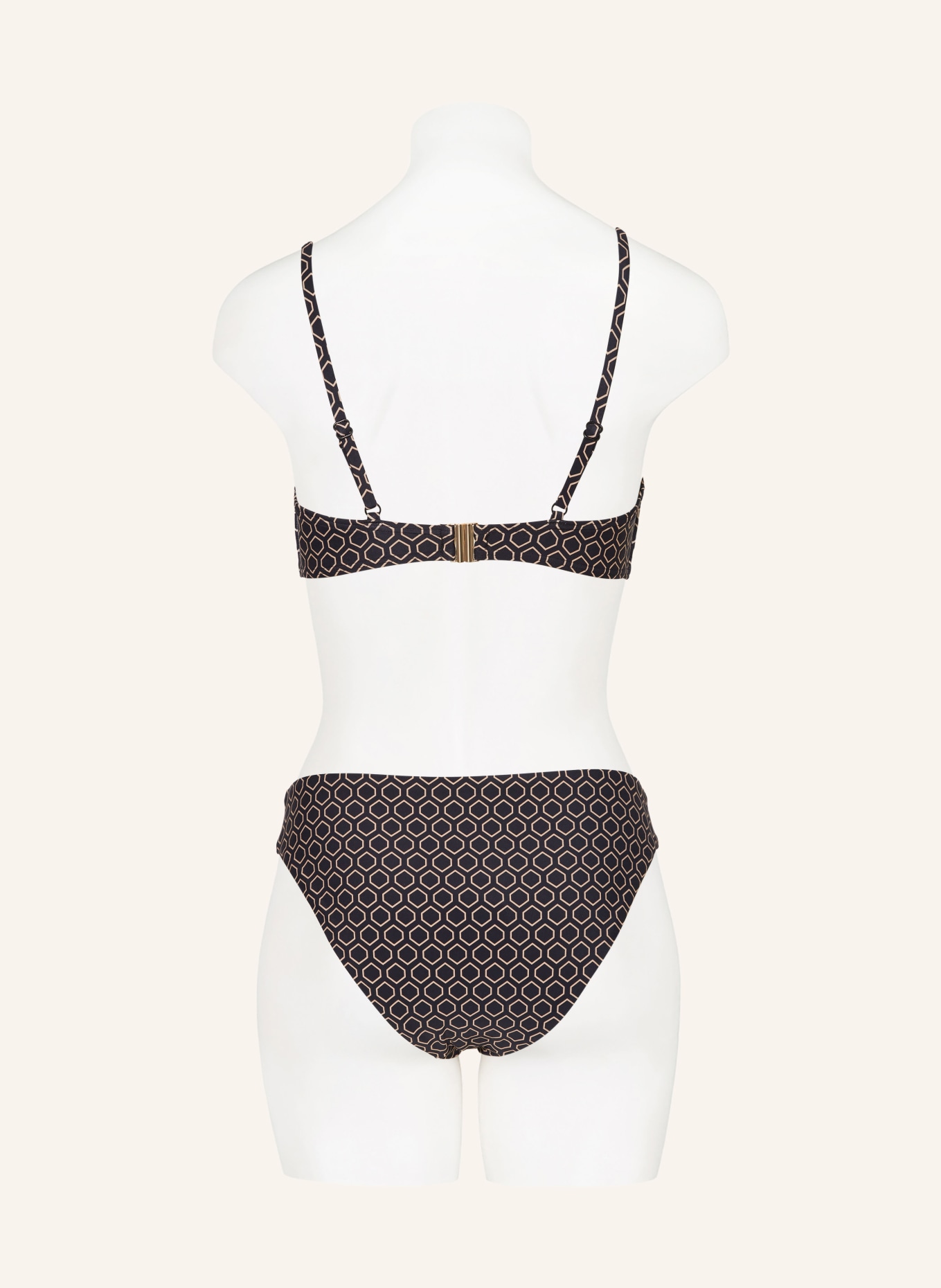 Hot Stuff Bralette bikini top, Color: BLACK/ BROWN/ CREAM (Image 3)