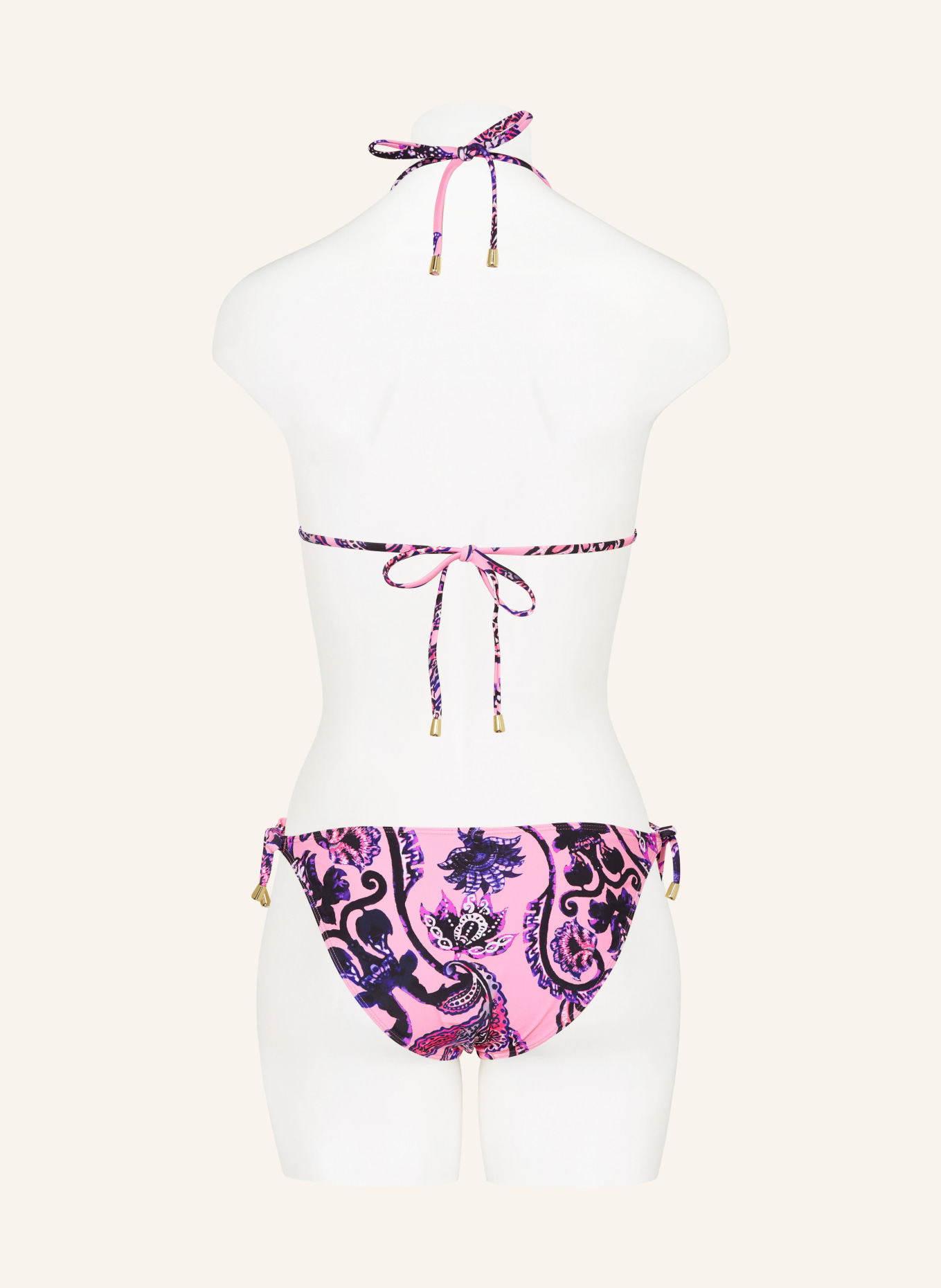 Hot Stuff Triangle bikini bottoms, Color: PINK/ BLACK/ WHITE (Image 3)