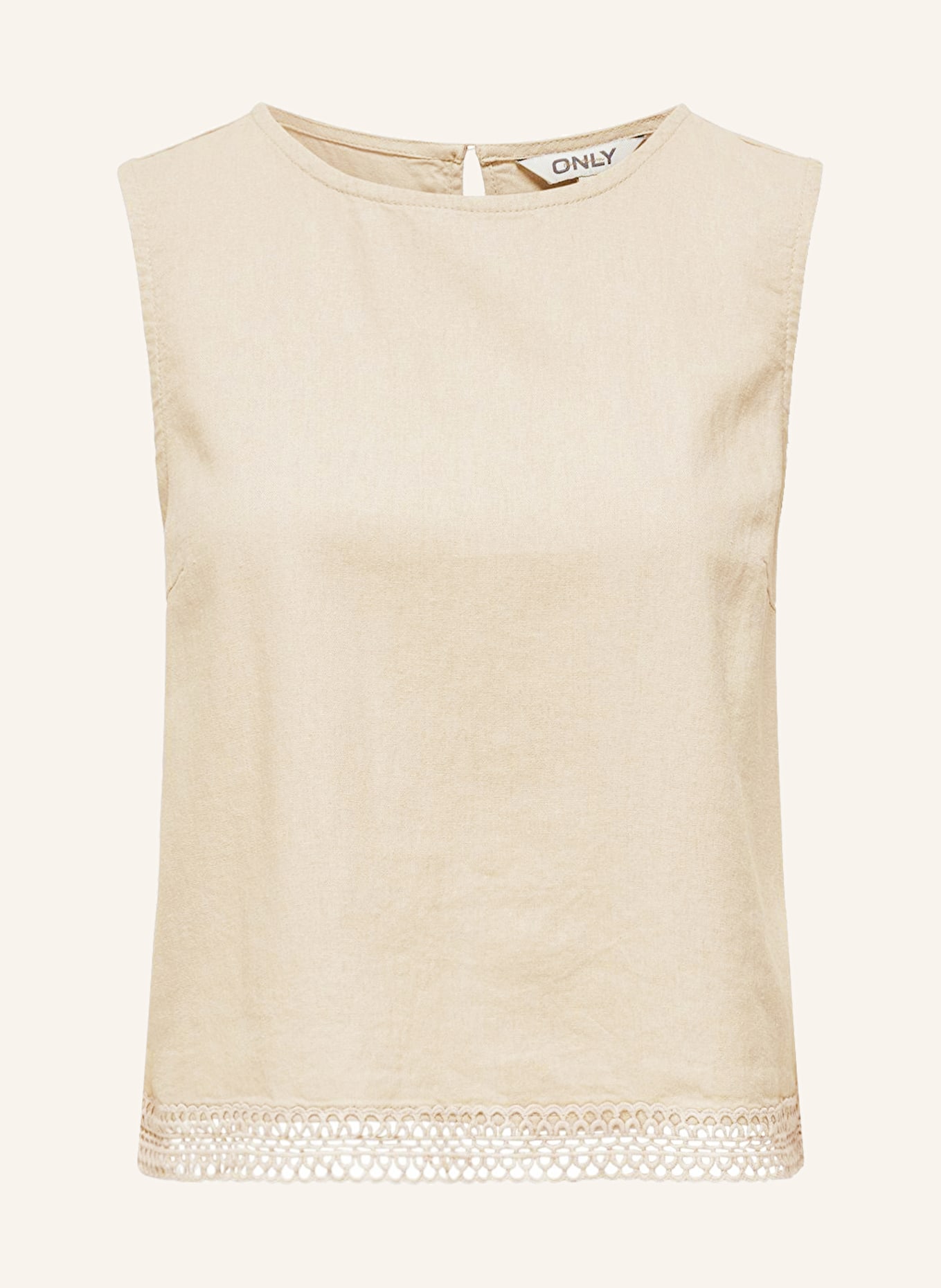 ONLY Linen top, Color: BEIGE (Image 1)