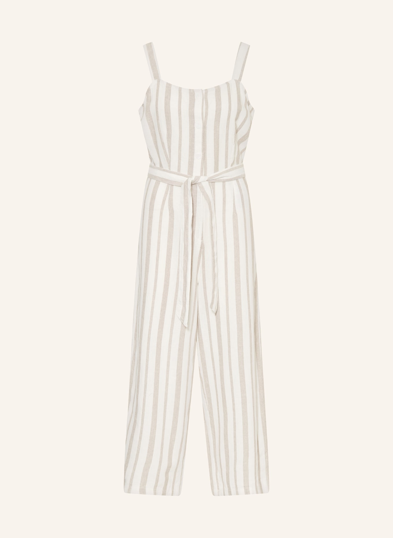 ONLY Jumpsuit with linen, Color: BEIGE/ CREAM (Image 1)