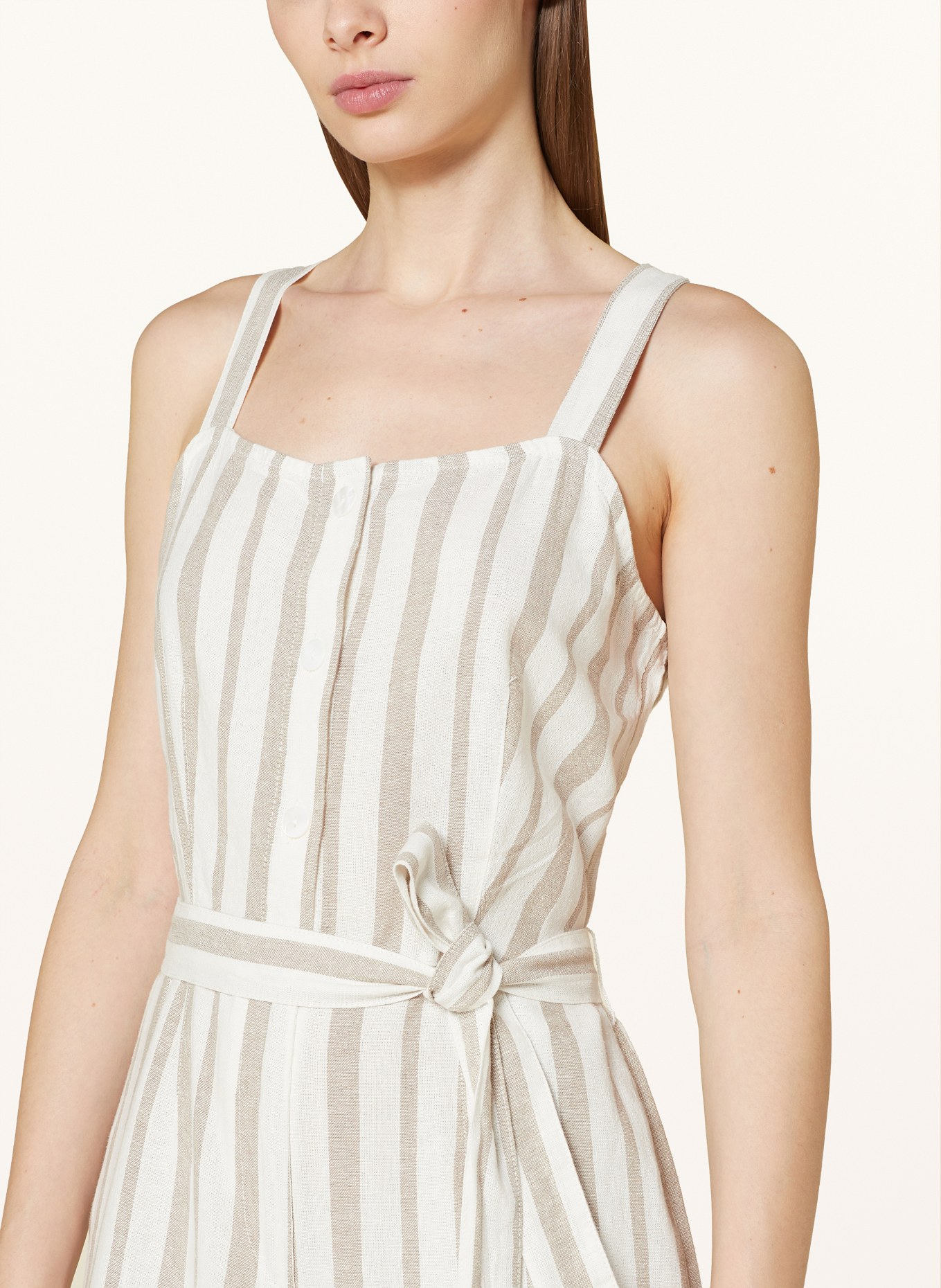 ONLY Jumpsuit with linen, Color: BEIGE/ CREAM (Image 4)