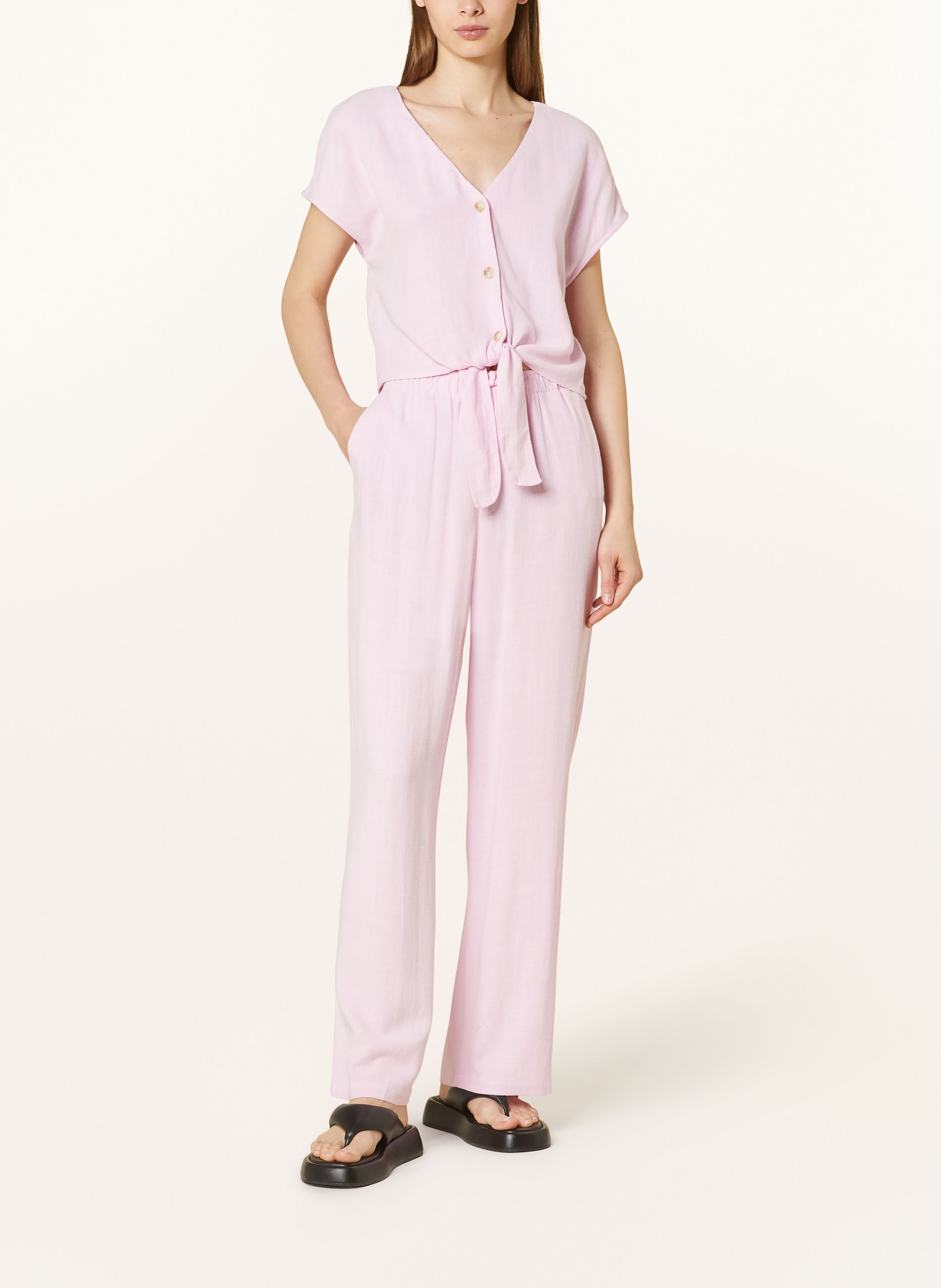 ONLY Wide leg trousers, Color: PINK (Image 2)
