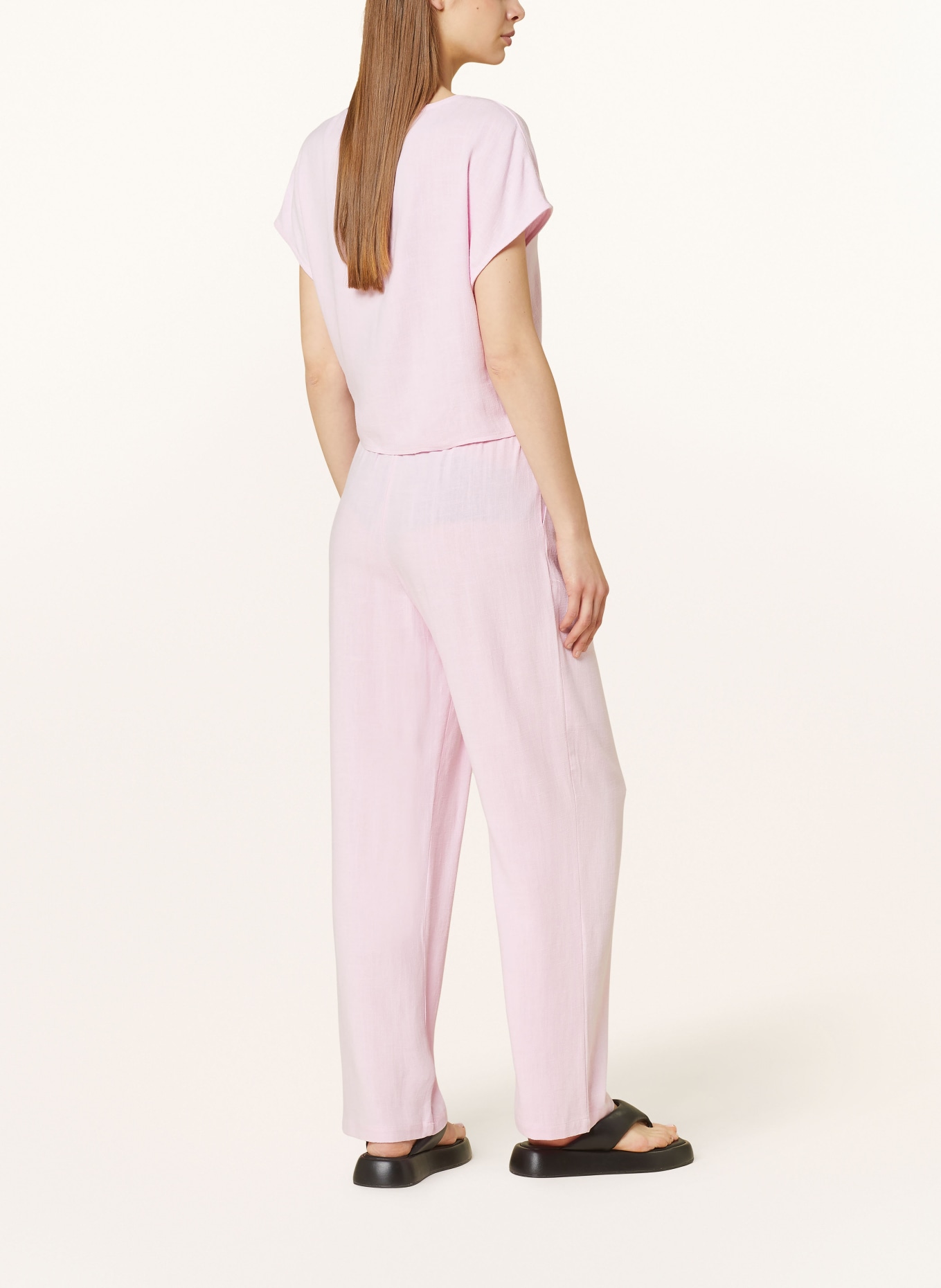 ONLY Wide leg trousers, Color: PINK (Image 3)