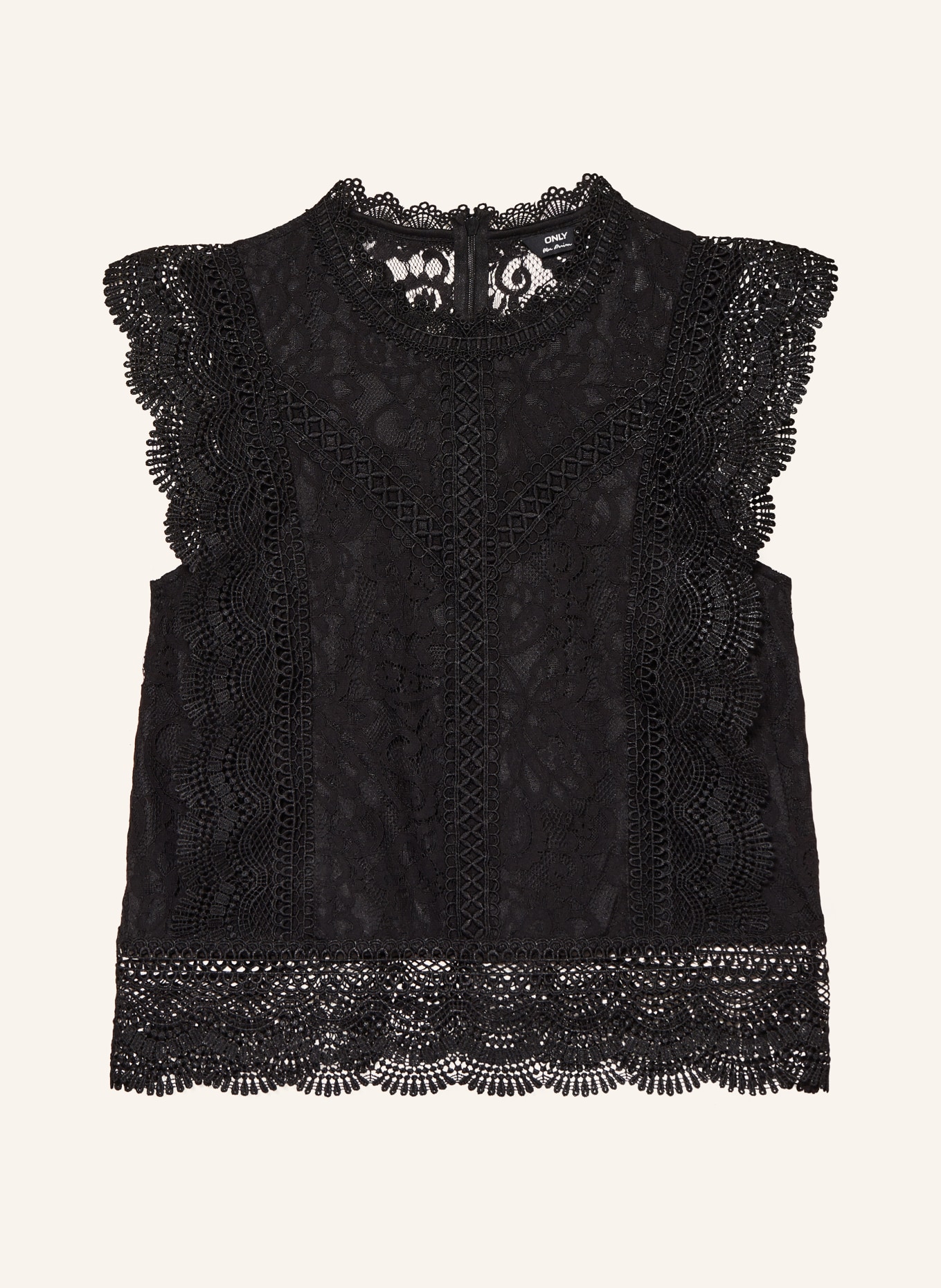 ONLY Lace top ONLKARO, Color: BLACK (Image 1)