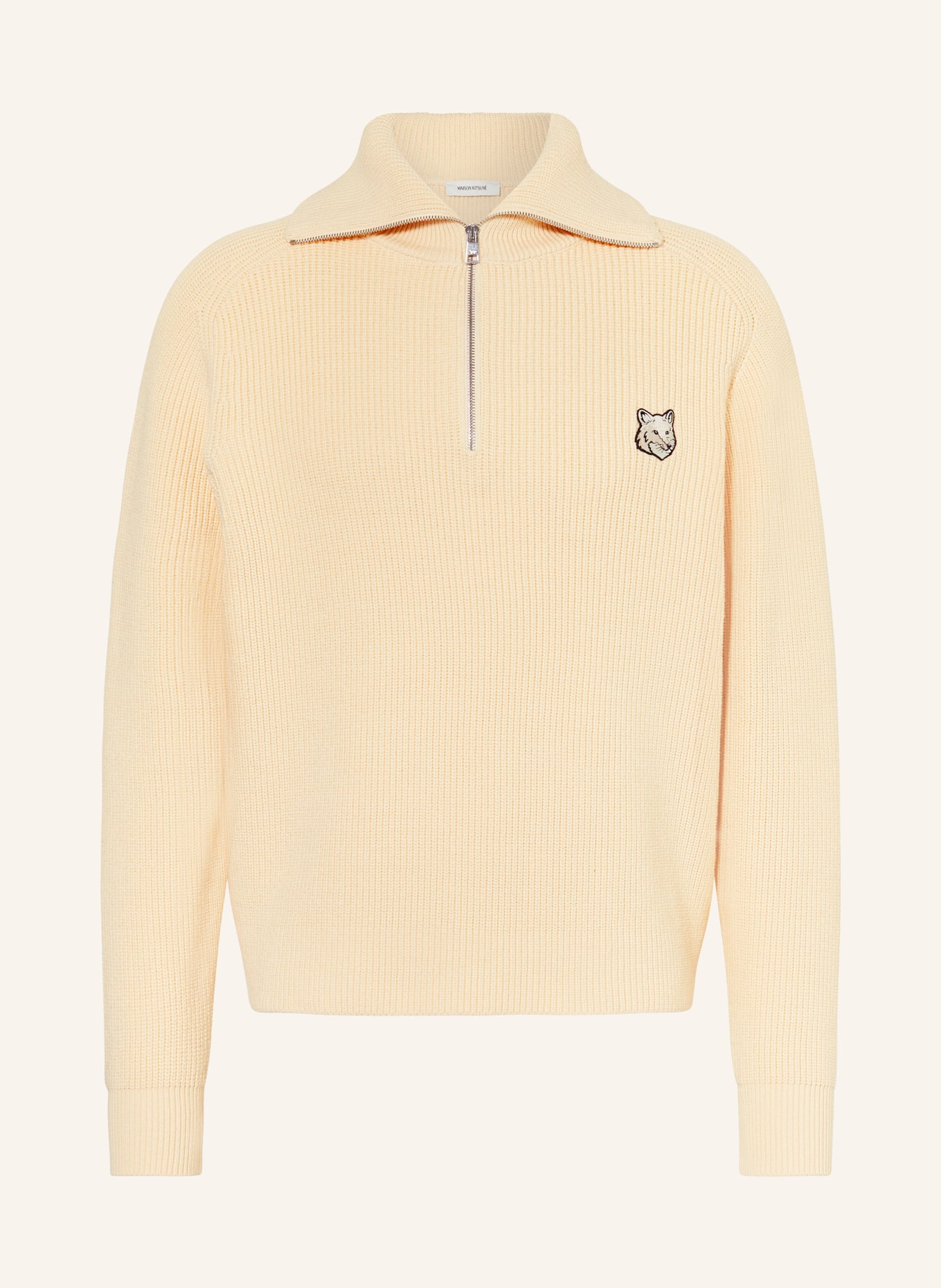 MAISON KITSUNÉ Half-zip sweater, Color: BEIGE (Image 1)