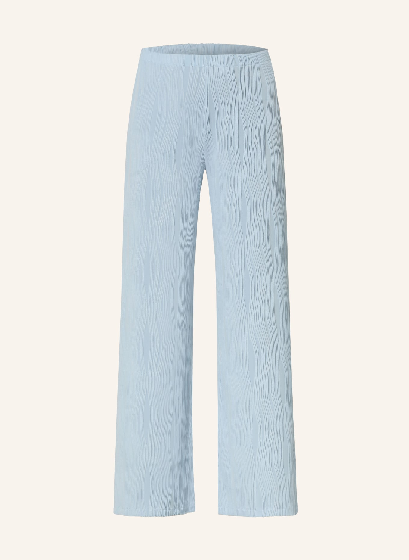 gina tricot Wide leg trousers made of jersey, Color: LIGHT BLUE (Image 1)
