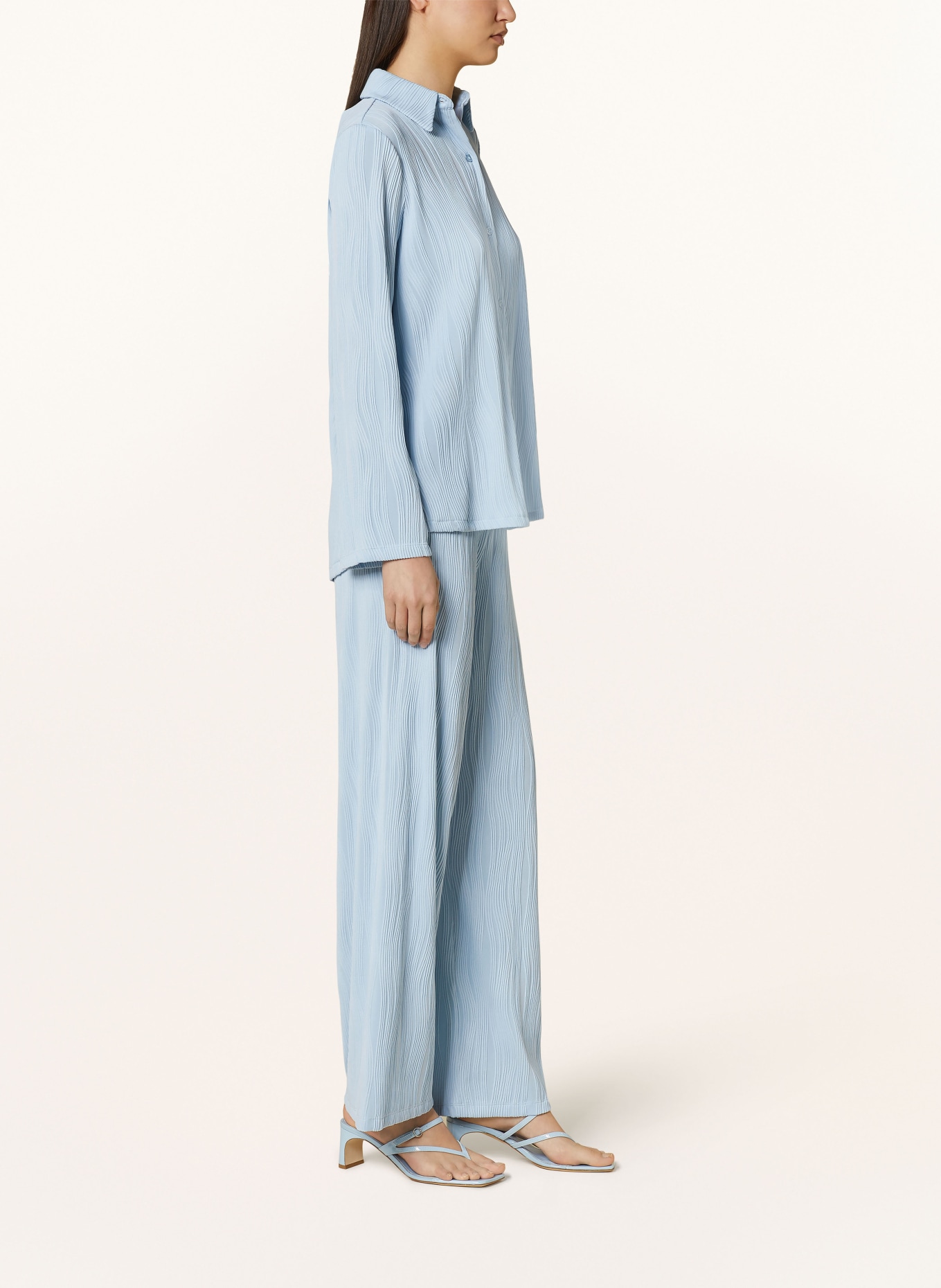 gina tricot Wide leg trousers made of jersey, Color: LIGHT BLUE (Image 4)