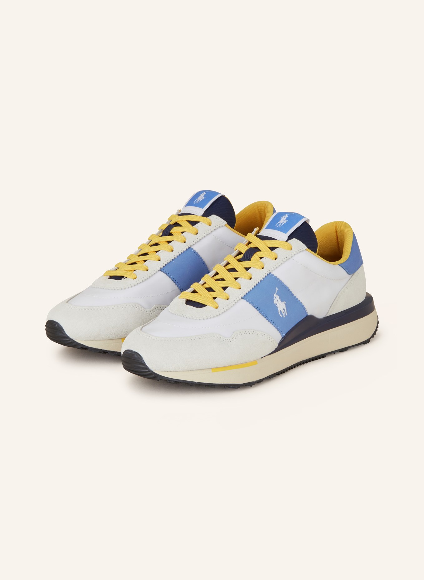 POLO RALPH LAUREN Sneakers, Color: WHITE/ BLUE/ YELLOW (Image 1)