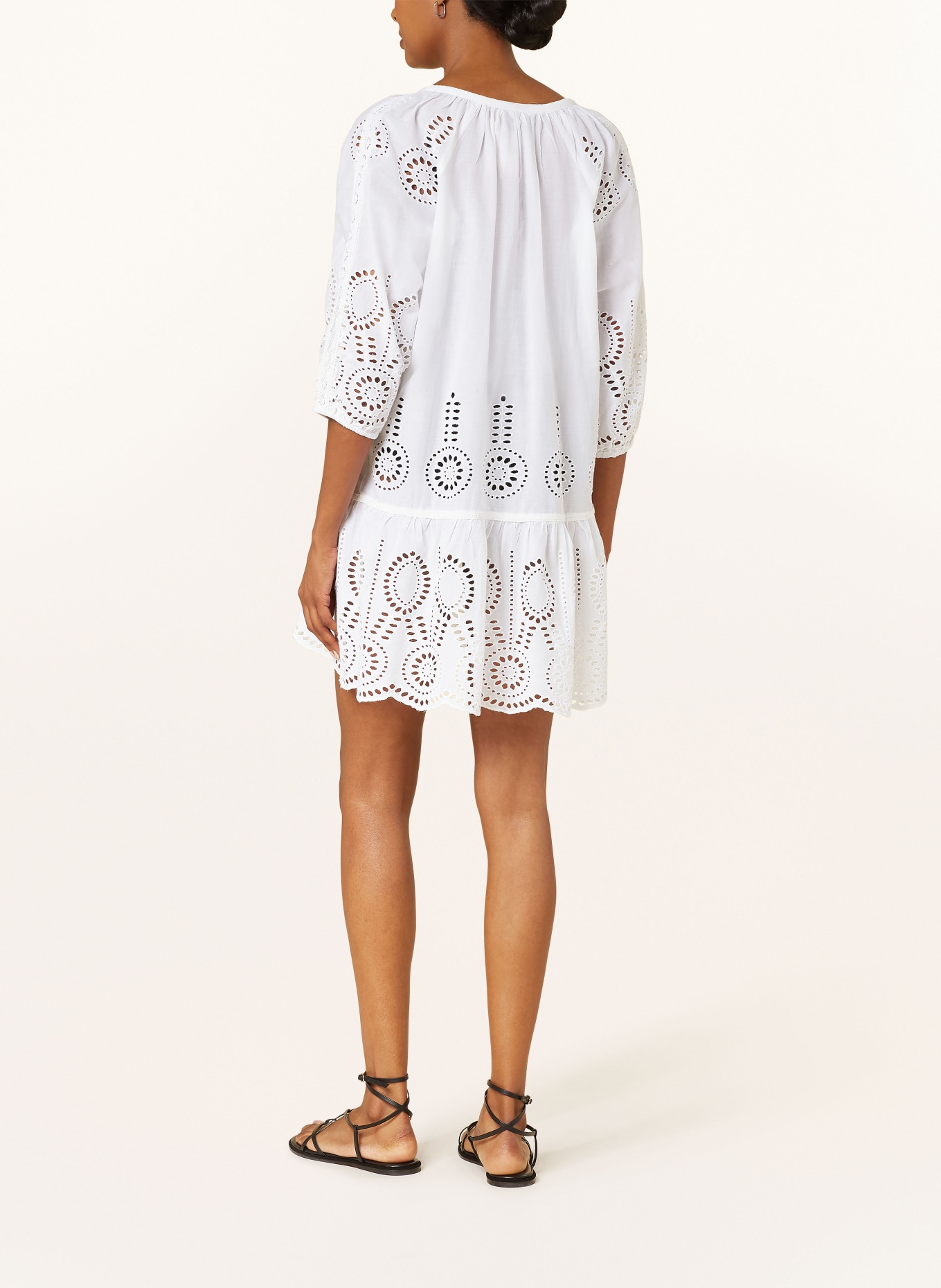 Hot Stuff Tunic SEVILLA with broderie anglaise, Color: WHITE (Image 3)