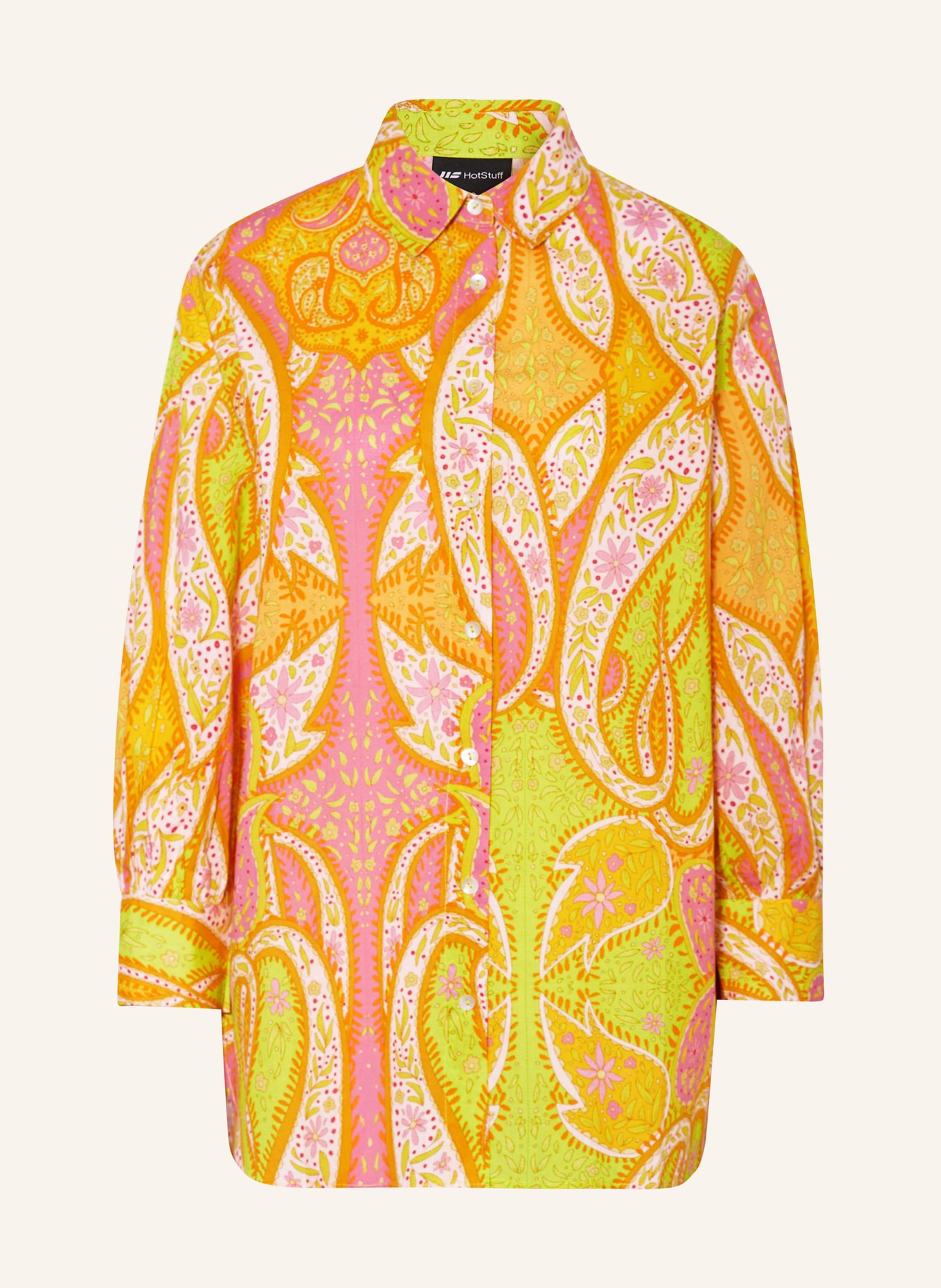 Hot Stuff Shirt blouse: YELLOW / ORANGE / PINK