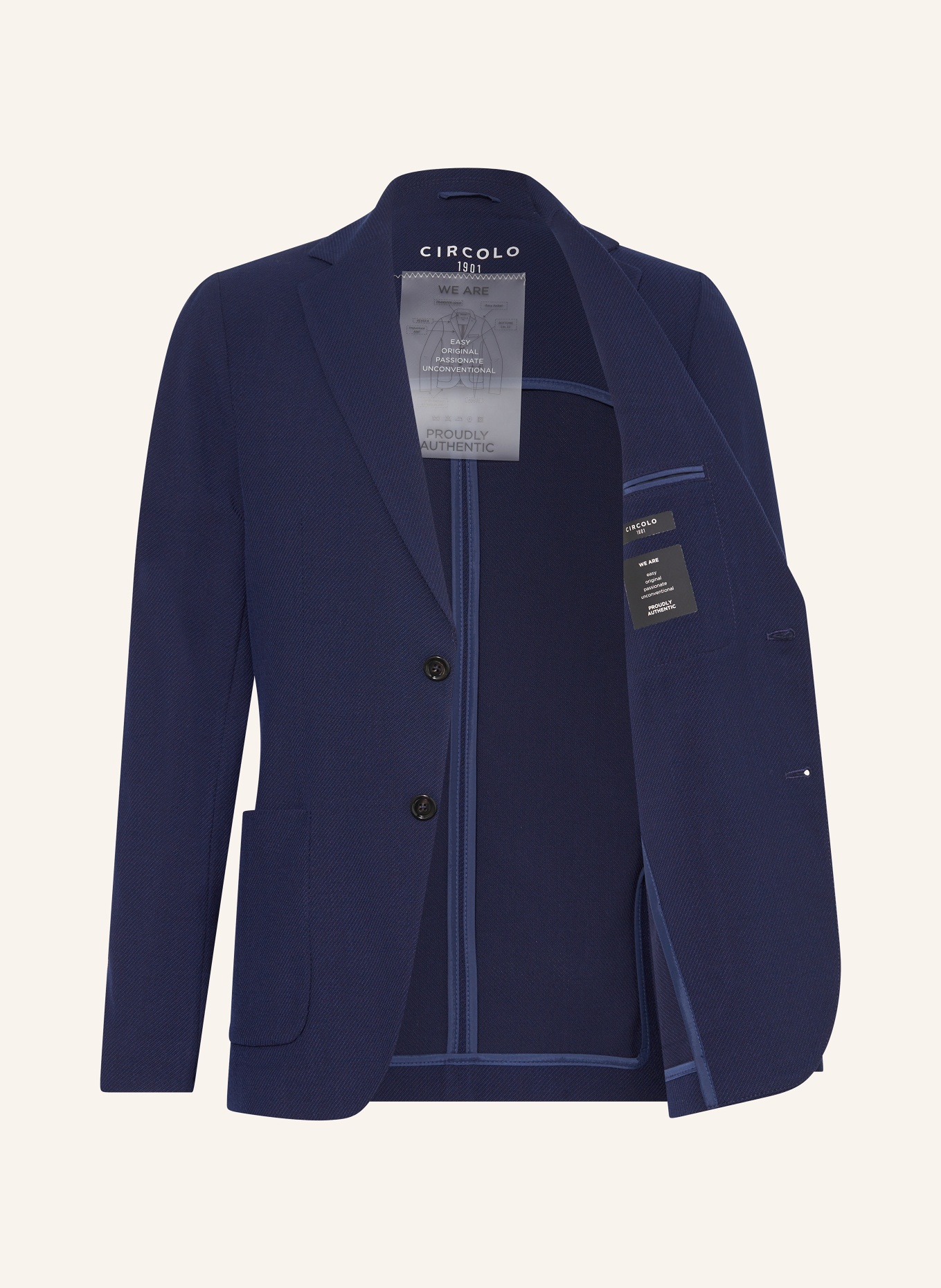 CIRCOLO 1901 Jersey jacket extra slim fit, Color: DARK BLUE (Image 4)