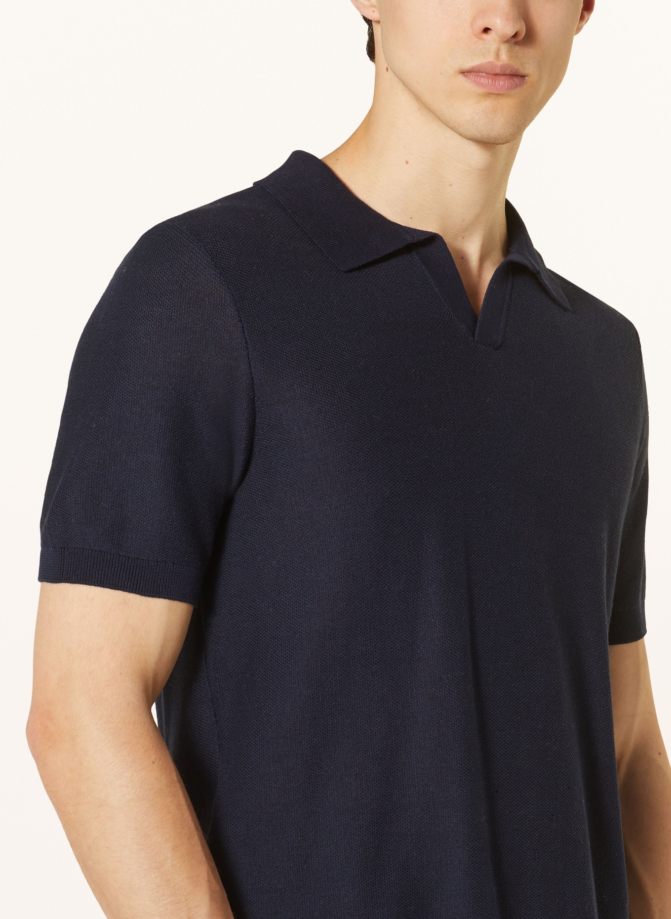 BOSS Strick-Poloshirt TEMPIO, Farbe: DUNKELBLAU (Bild 4)