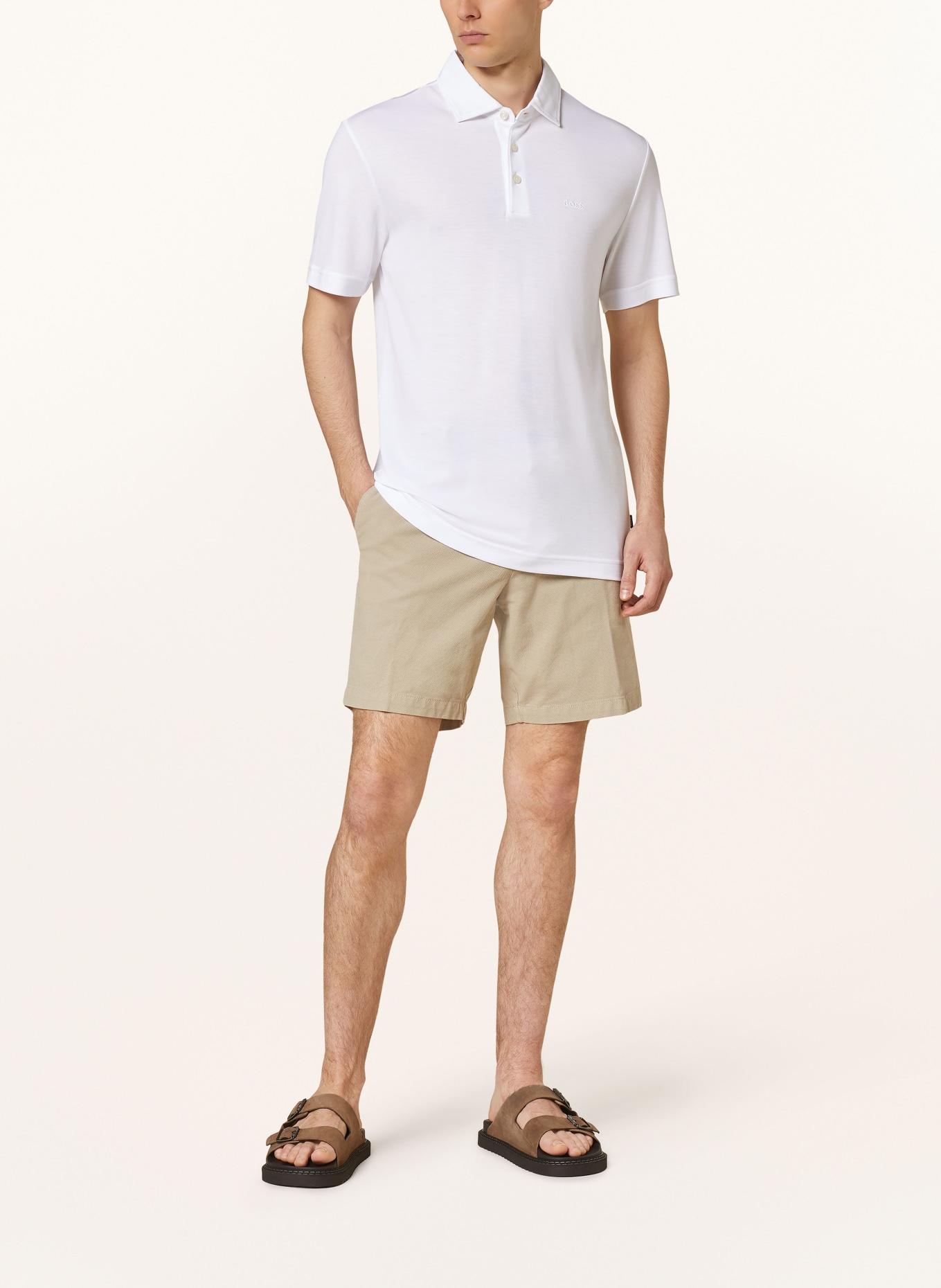 BOSS Jersey polo shirt PRESS, Color: WHITE (Image 2)