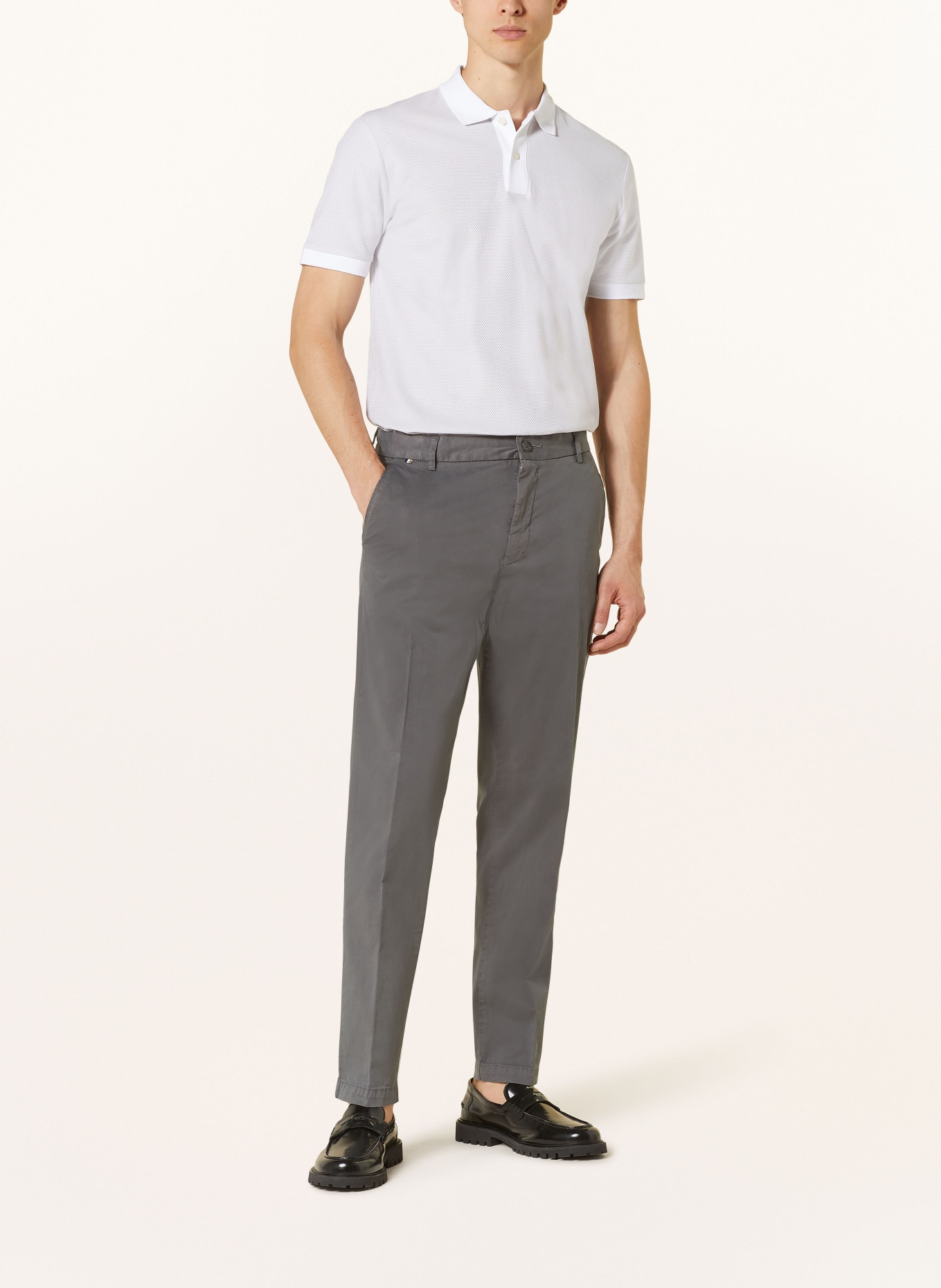 BOSS Piqué polo shirt PHILLIPSON slim fit, Color: WHITE (Image 2)