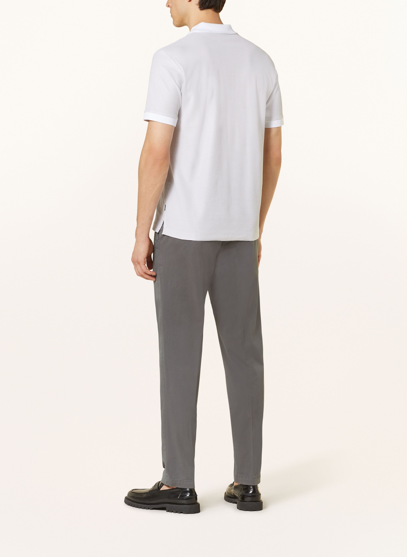 BOSS Piqué polo shirt PHILLIPSON slim fit, Color: WHITE (Image 3)
