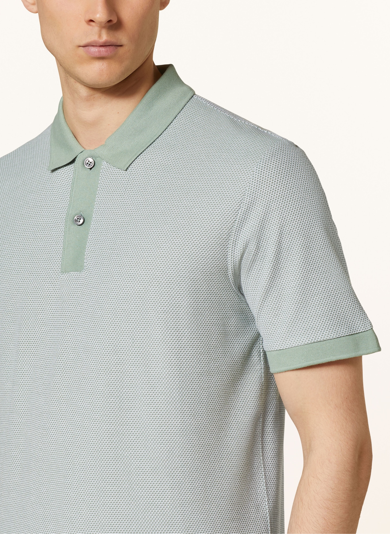 BOSS Piqué-Poloshirt PHILLIPSON Slim Fit, Farbe: HELLGRÜN (Bild 4)