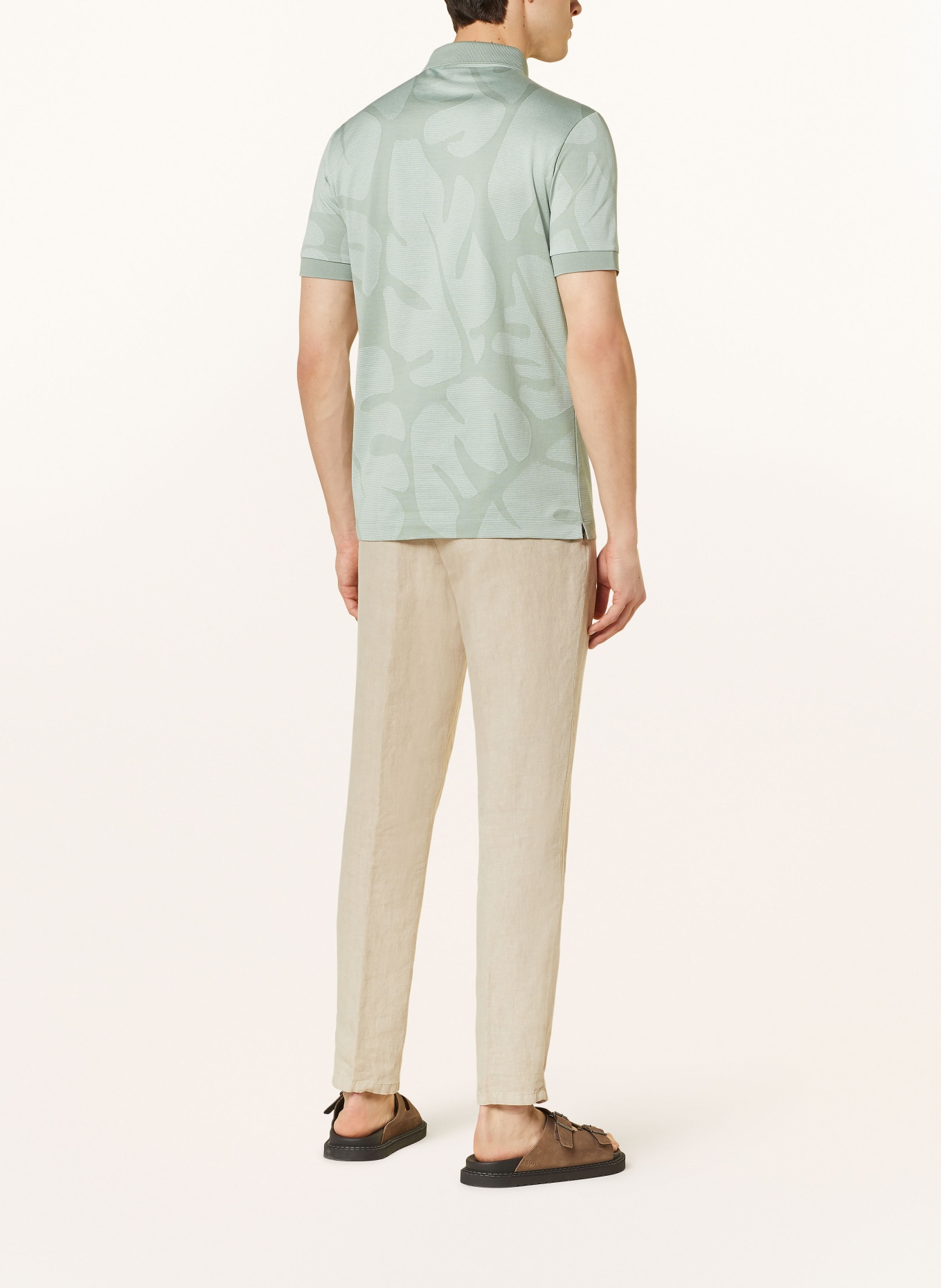 BOSS Polo shirt PENROSE Slim Fit, Color: GREEN/ LIGHT GREEN (Image 3)