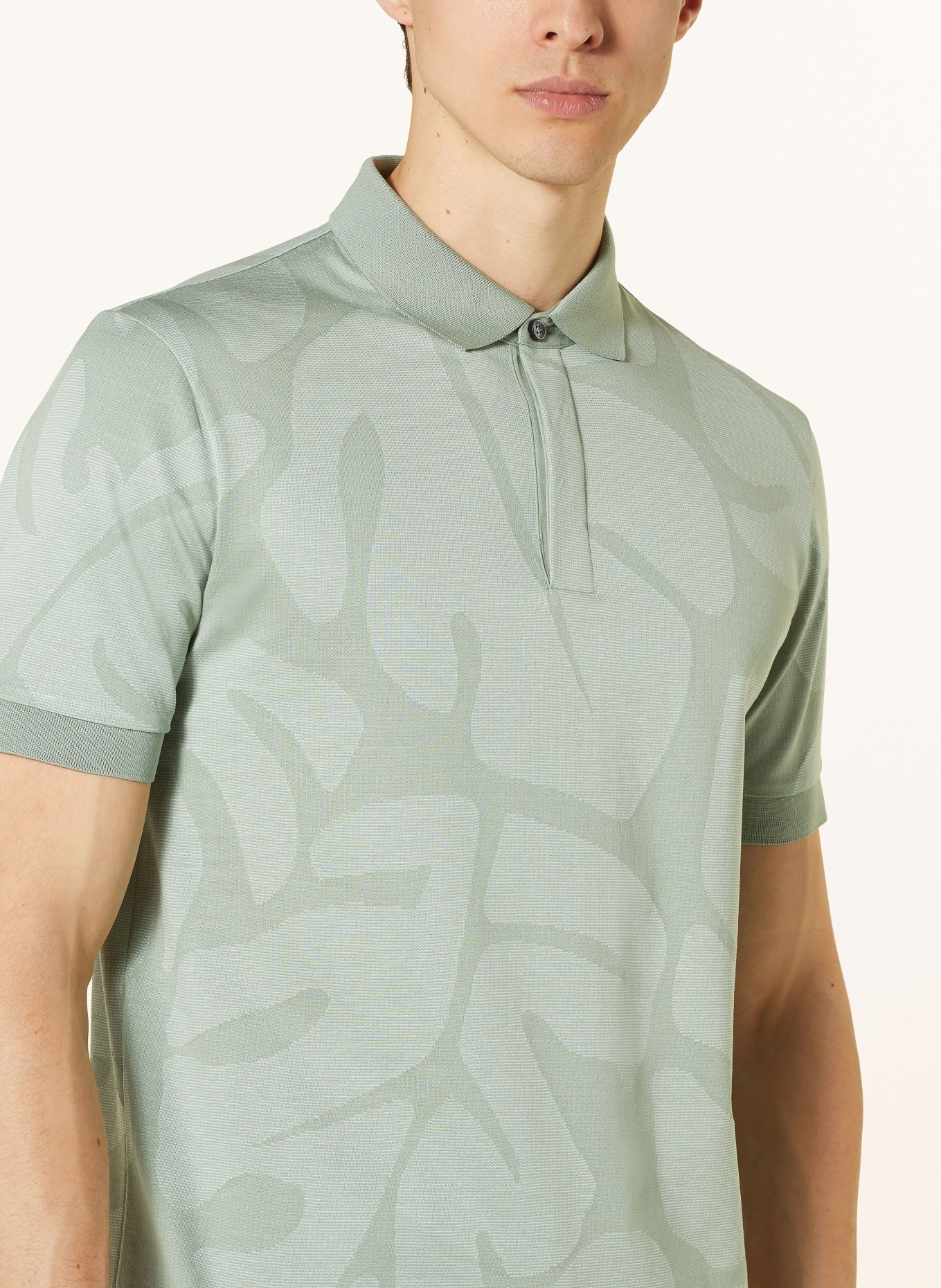 BOSS Polo shirt PENROSE Slim Fit, Color: GREEN/ LIGHT GREEN (Image 4)