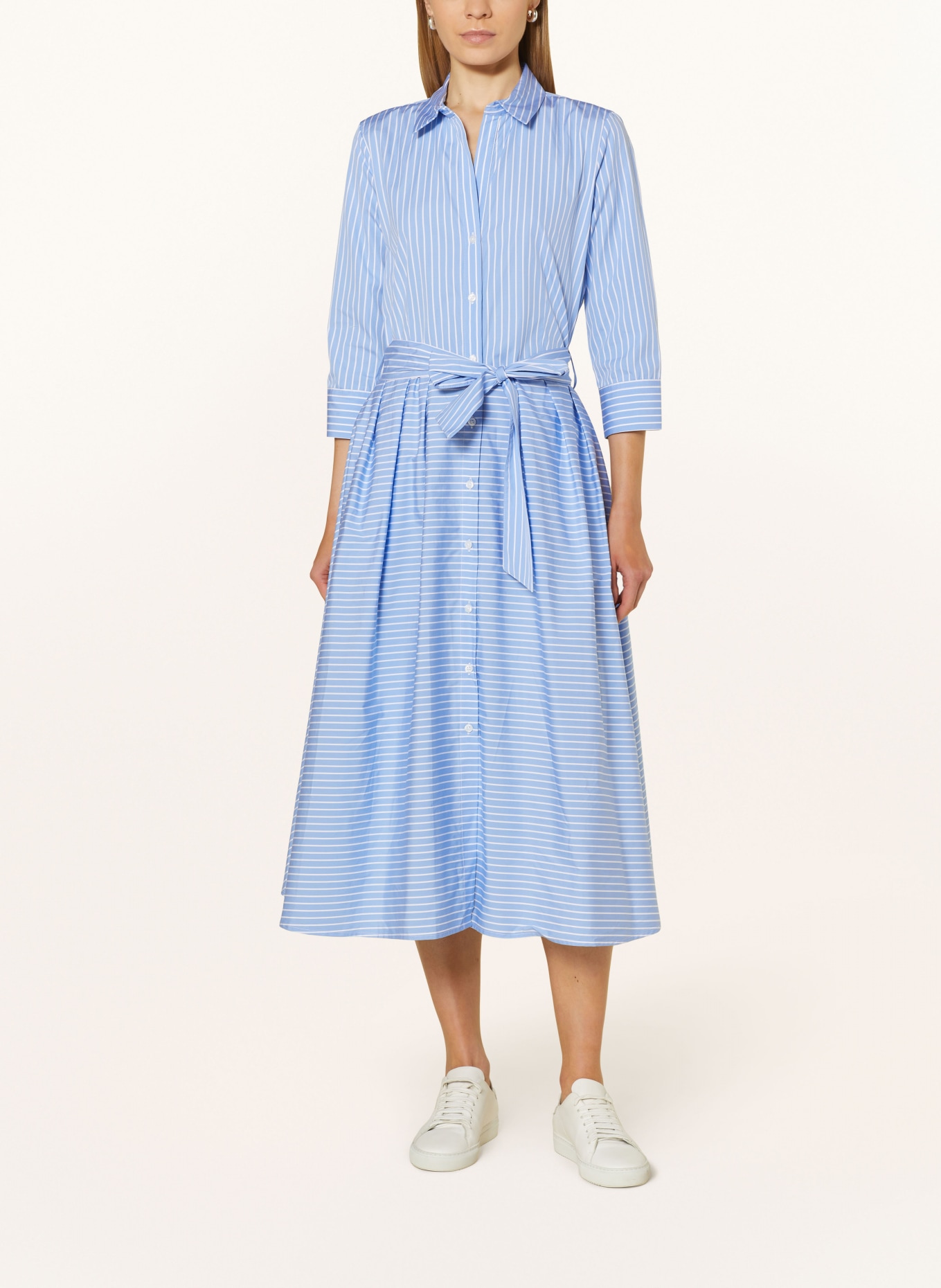 rossana diva Shirt dress with 3/4 sleeves, Color: LIGHT BLUE/ WHITE (Image 2)