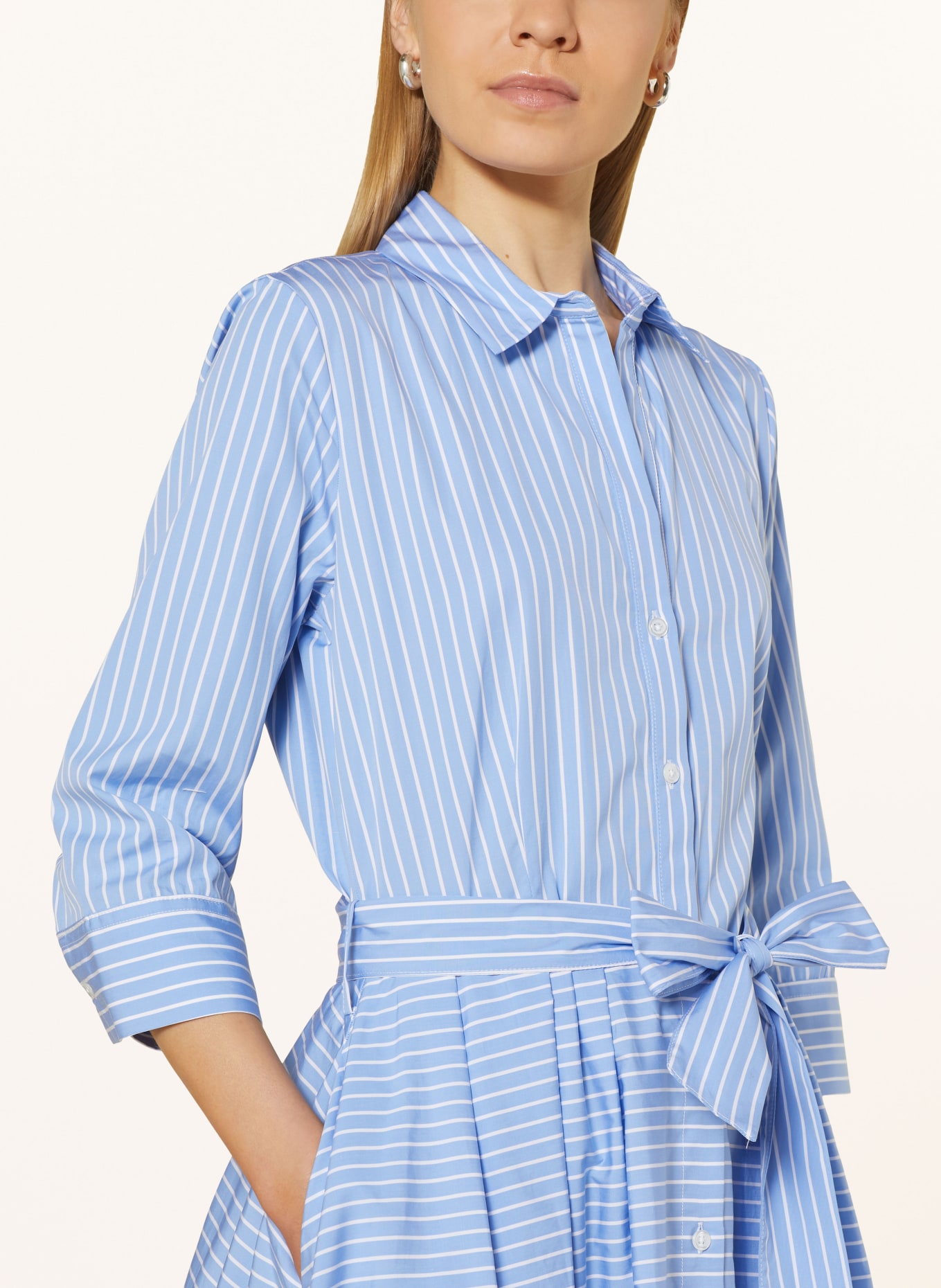 rossana diva Shirt dress with 3/4 sleeves, Color: LIGHT BLUE/ WHITE (Image 4)