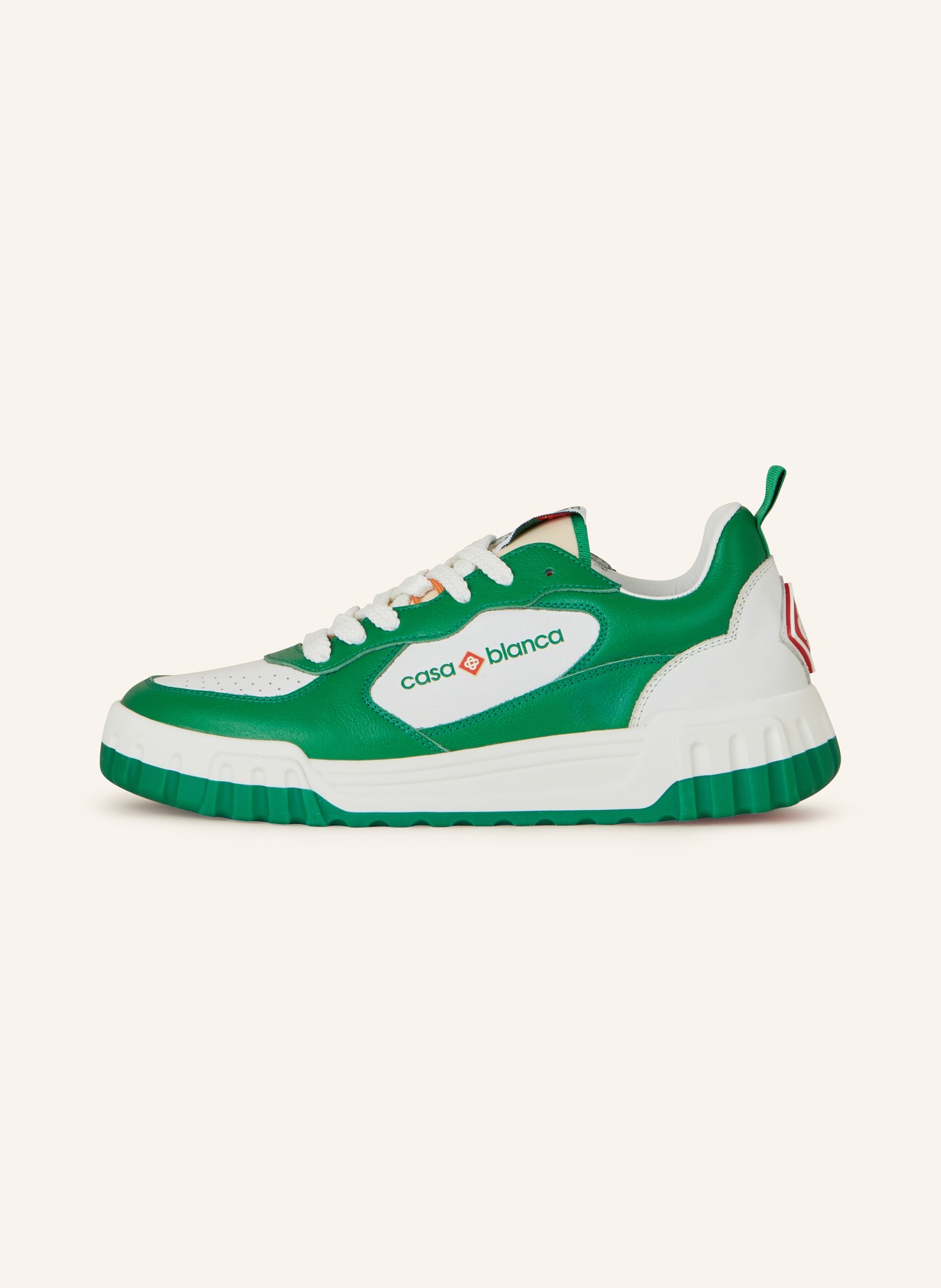 Casablanca Sneakers, Color: WHITE/ GREEN (Image 4)