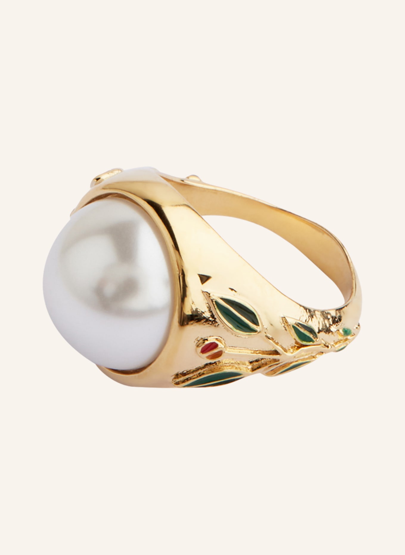 Casablanca Ring, Color: GOLD/ WHITE (Image 1)