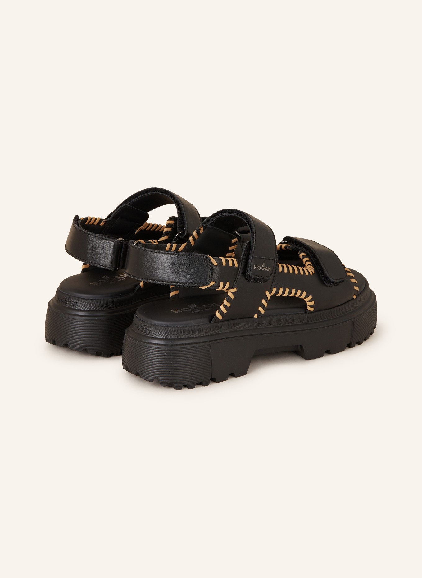 HOGAN Platform sandals, Color: BLACK (Image 2)