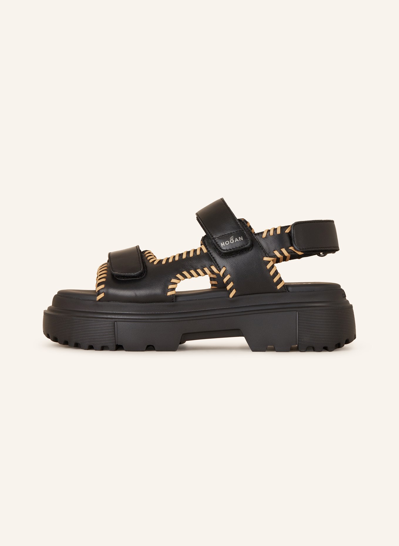 HOGAN Platform sandals, Color: BLACK (Image 4)