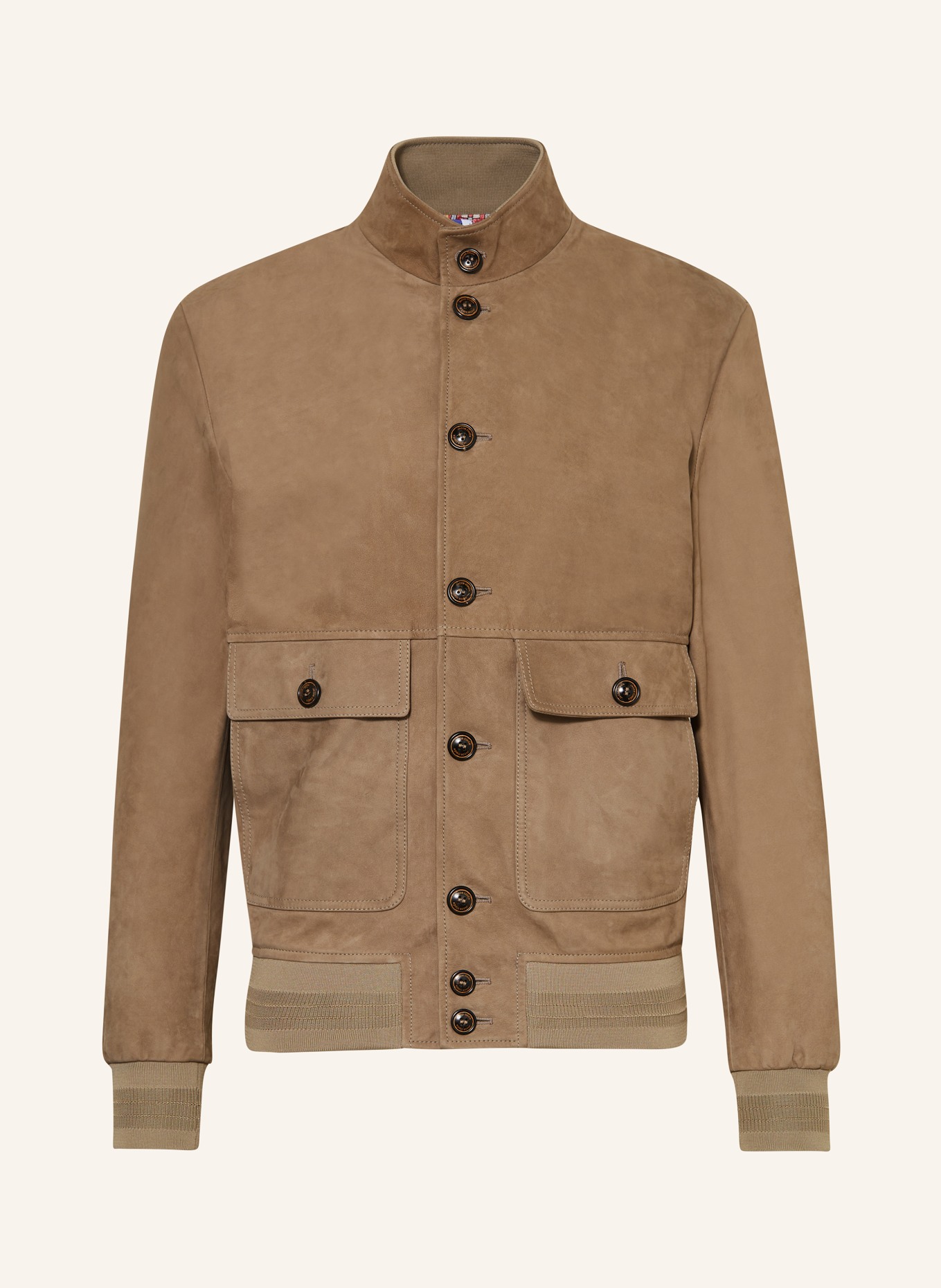 JACOB COHEN Leather jacket, Color: D48 sand (Image 1)