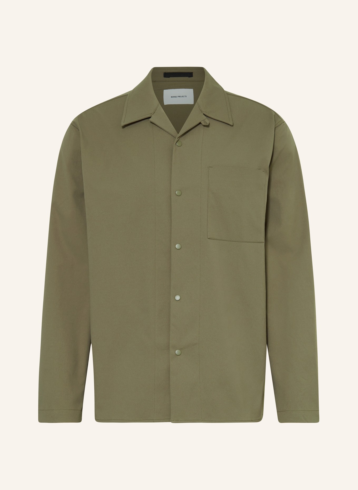 NORSE PROJECTS Overshirt CARSTEN, Color: OLIVE (Image 1)