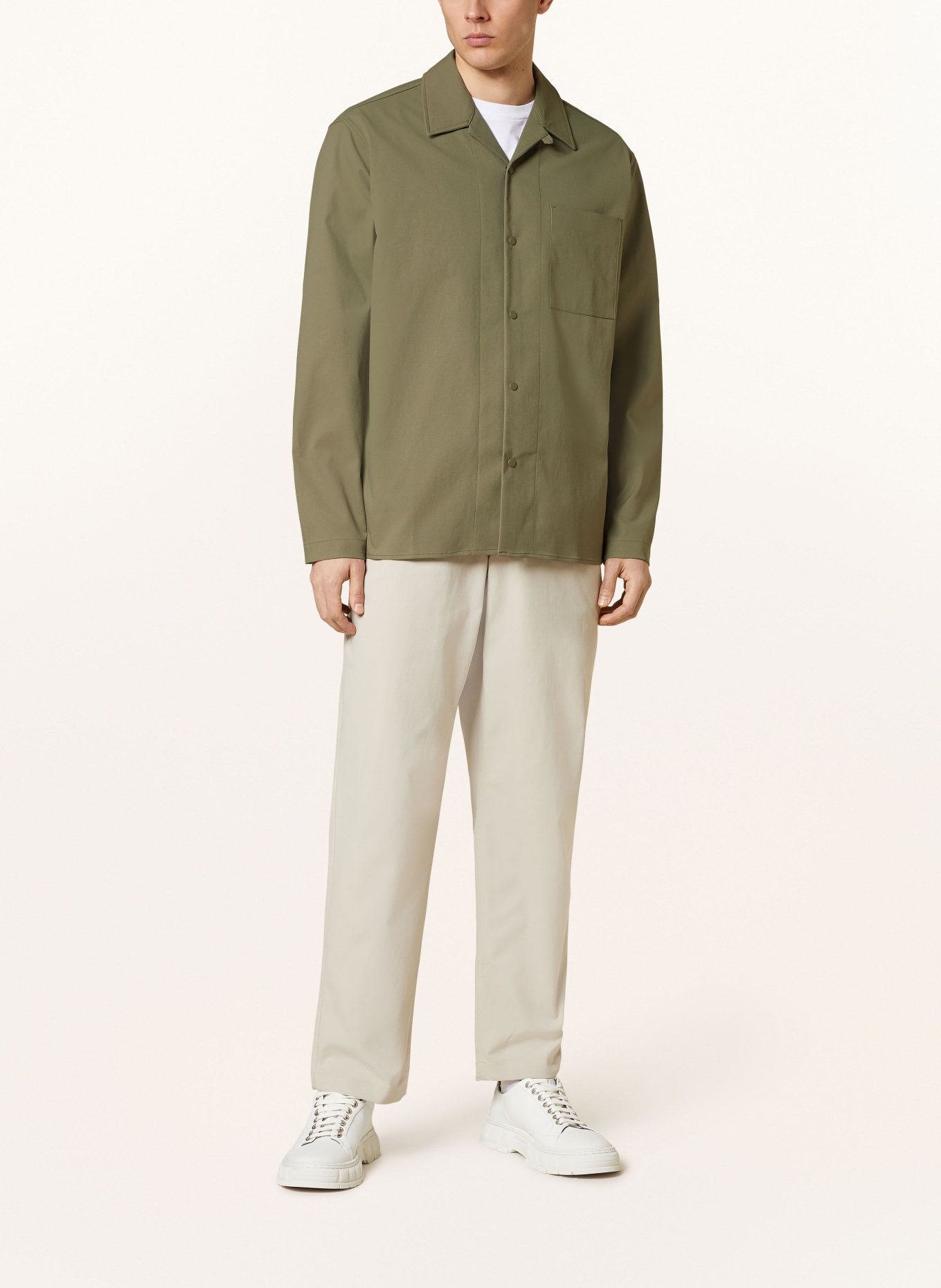NORSE PROJECTS Overshirt CARSTEN, Color: OLIVE (Image 2)