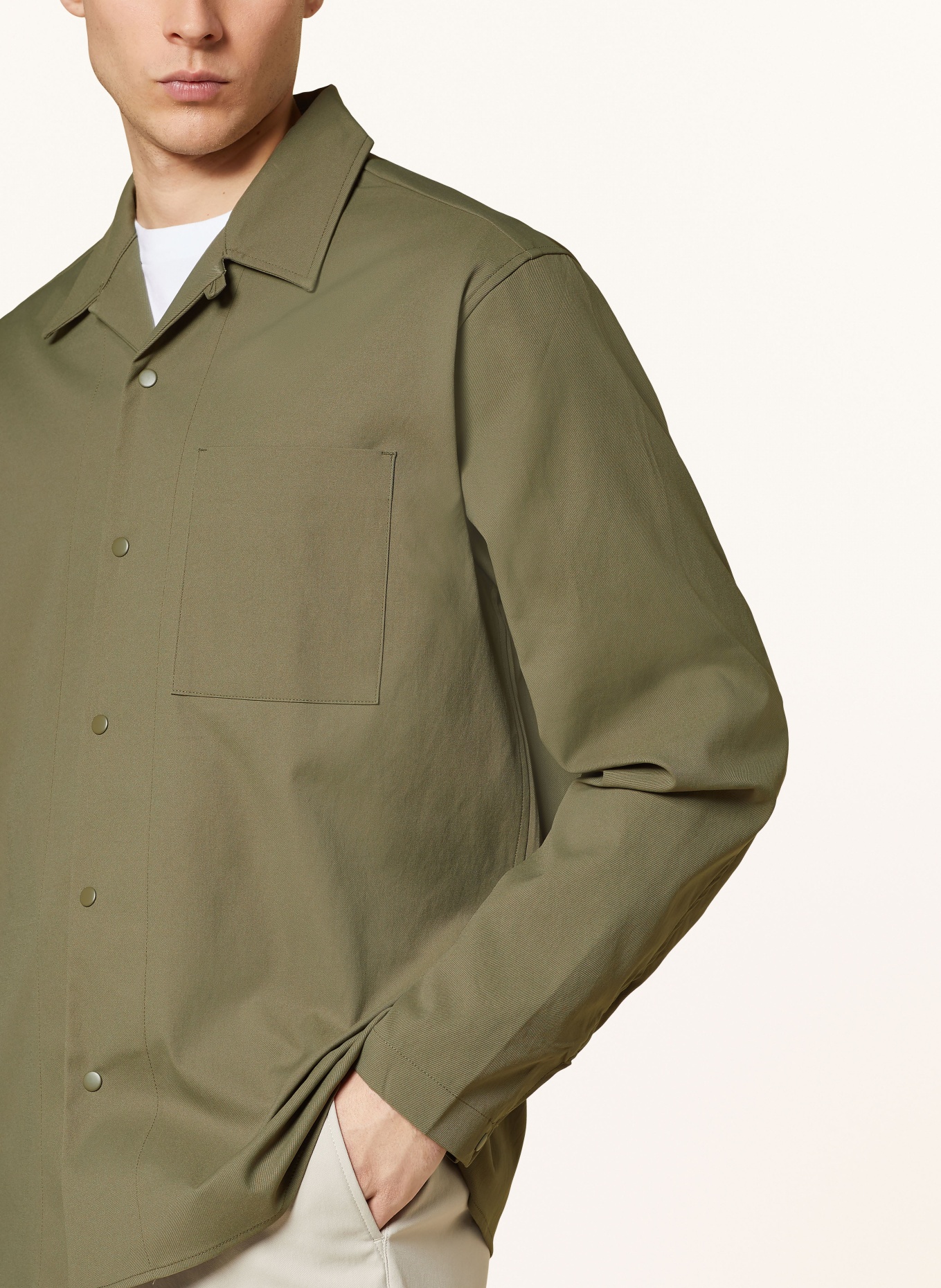 NORSE PROJECTS Overshirt CARSTEN, Color: OLIVE (Image 4)