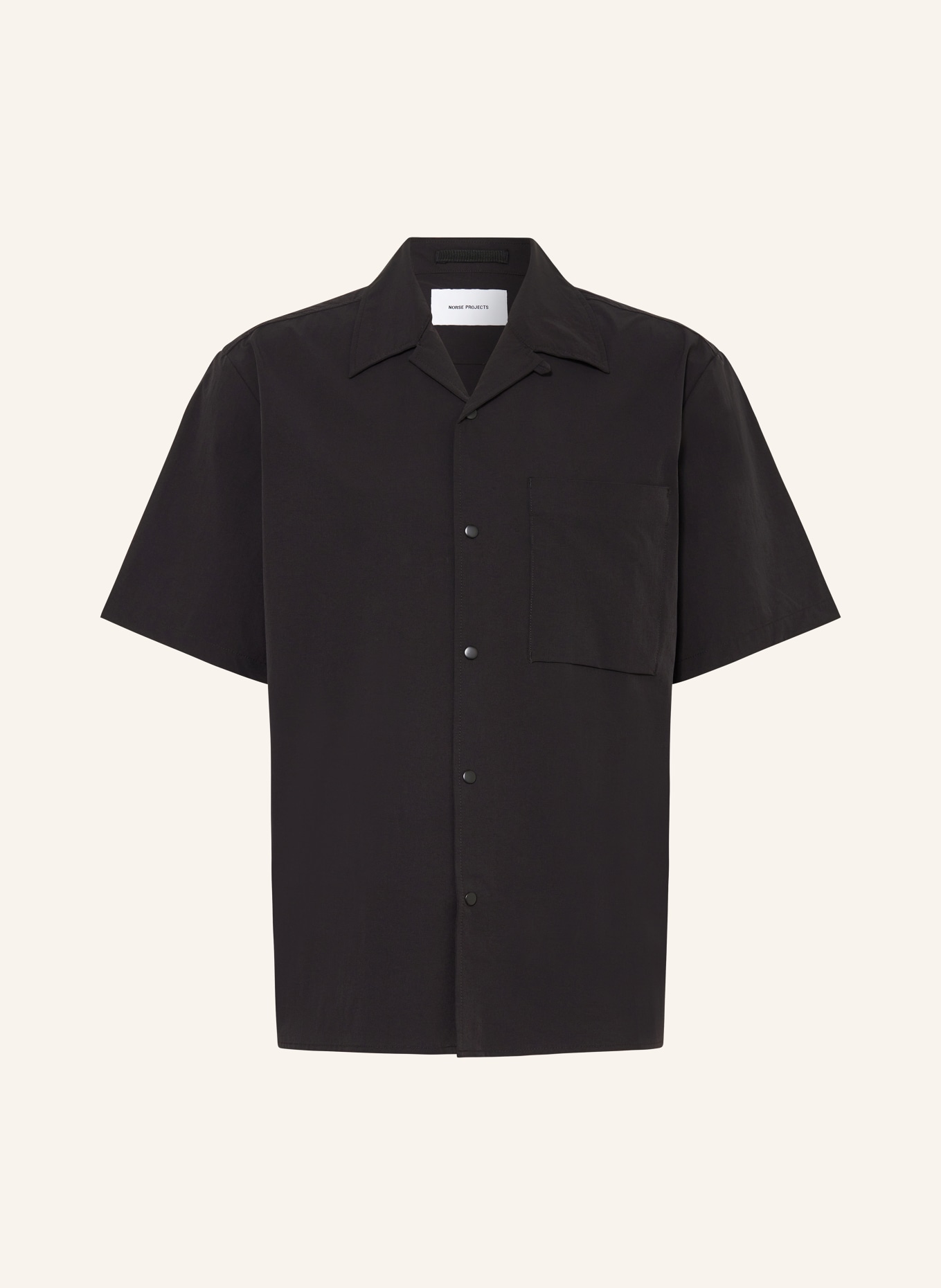 NORSE PROJECTS Resort shirt CARSTEN regular fit, Color: BLACK (Image 1)