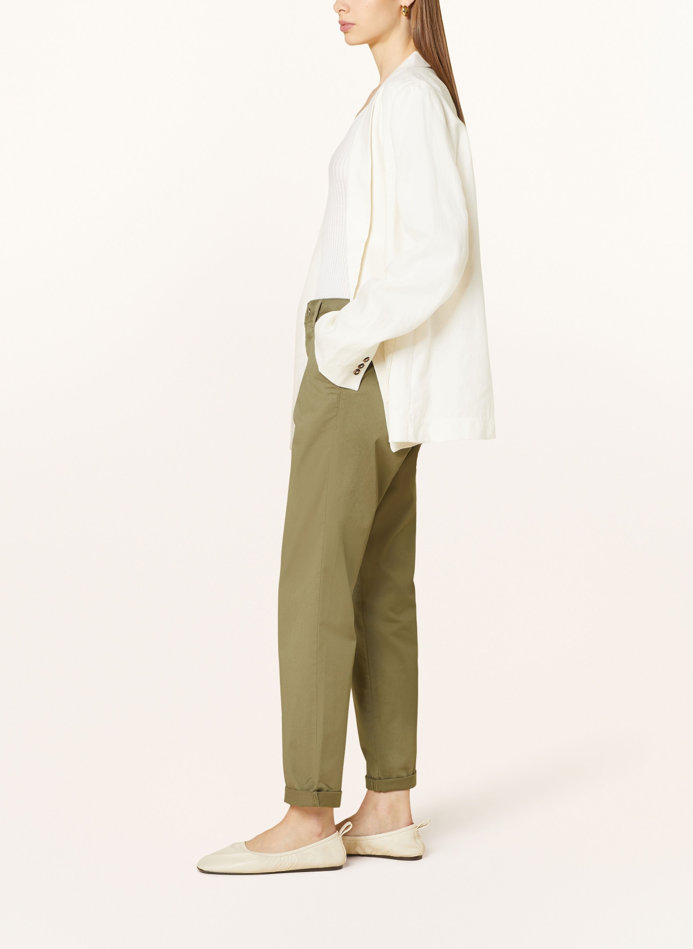 MORE & MORE Trousers, Color: OLIVE (Image 4)