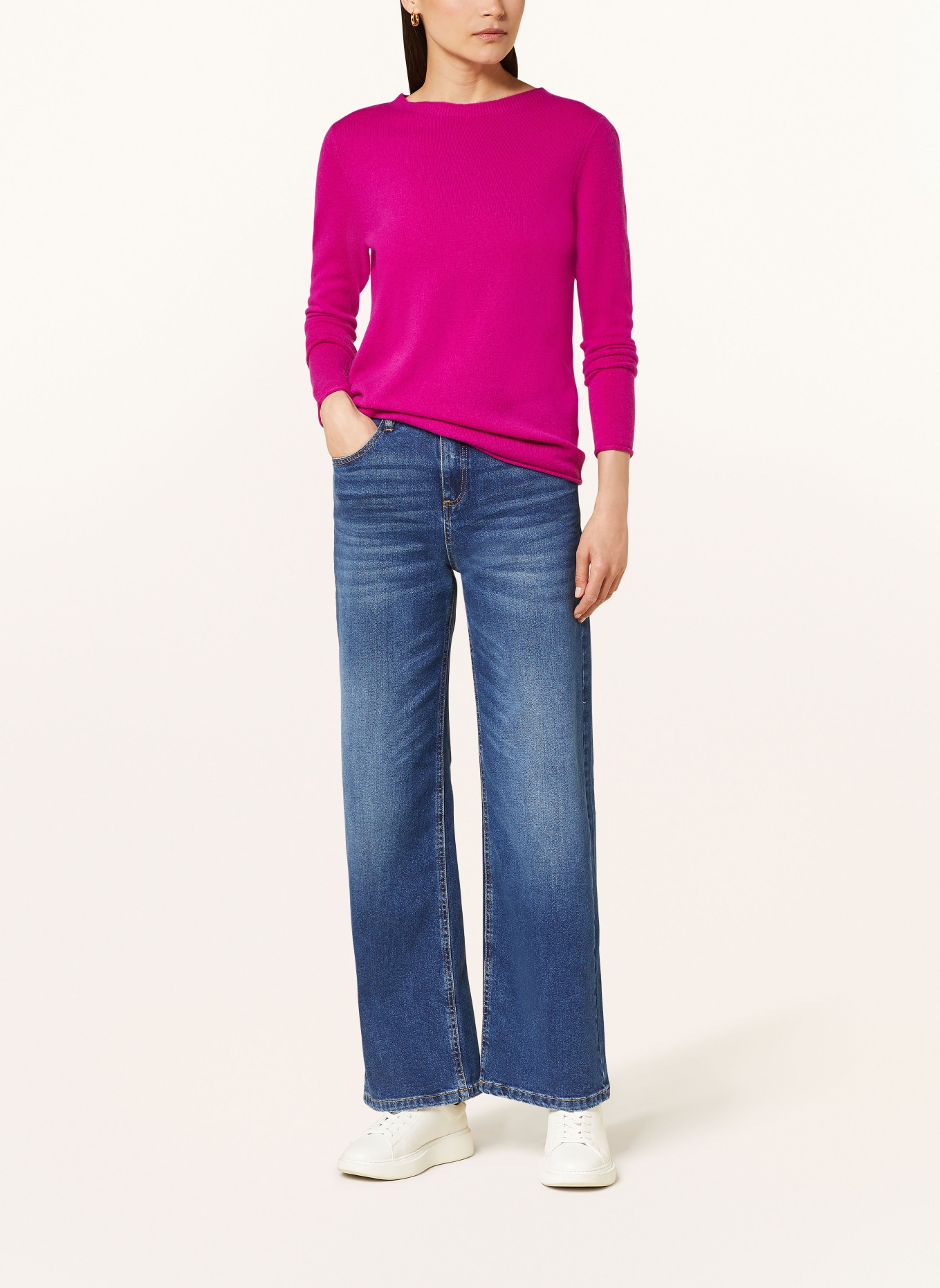 darling harbour Cashmere-Pullover: FUCHSIA