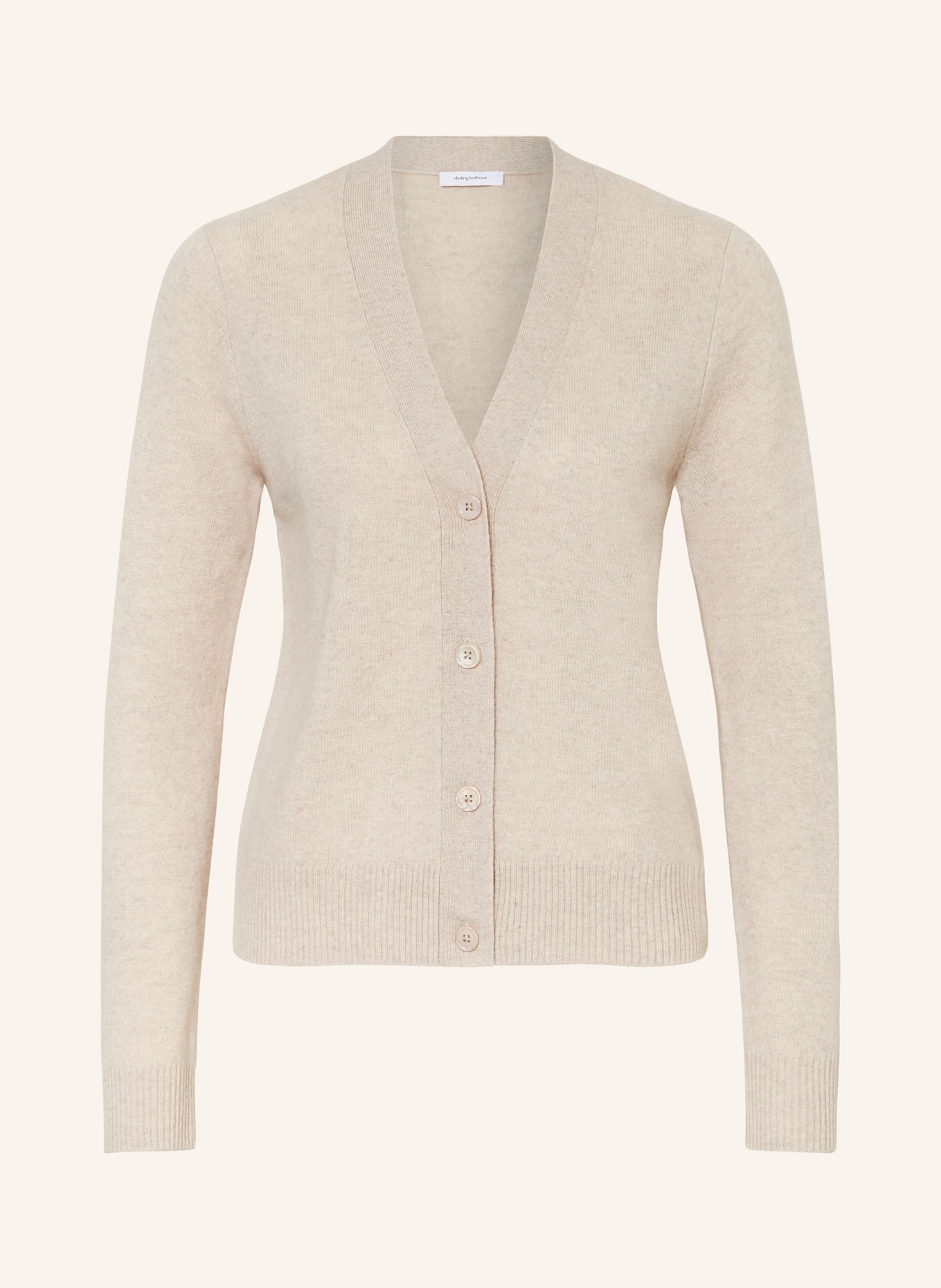 darling harbour Cashmere cardigan, Color: HAFER MELANGE (Image 1)