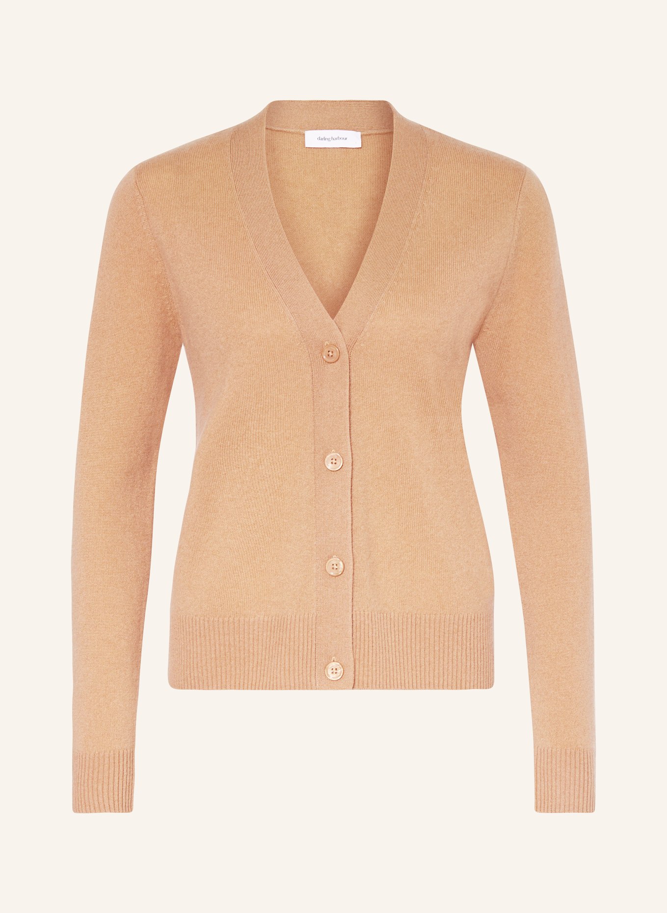 darling harbour Cashmere cardigan, Color: CAMEL (Image 1)