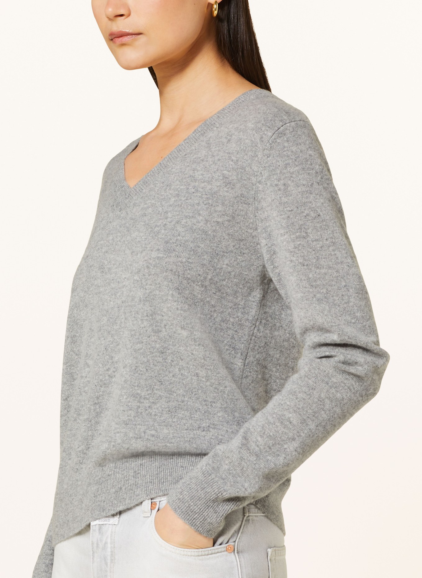 darling harbour Cashmere sweater, Color: GRAU MELANGE (Image 4)