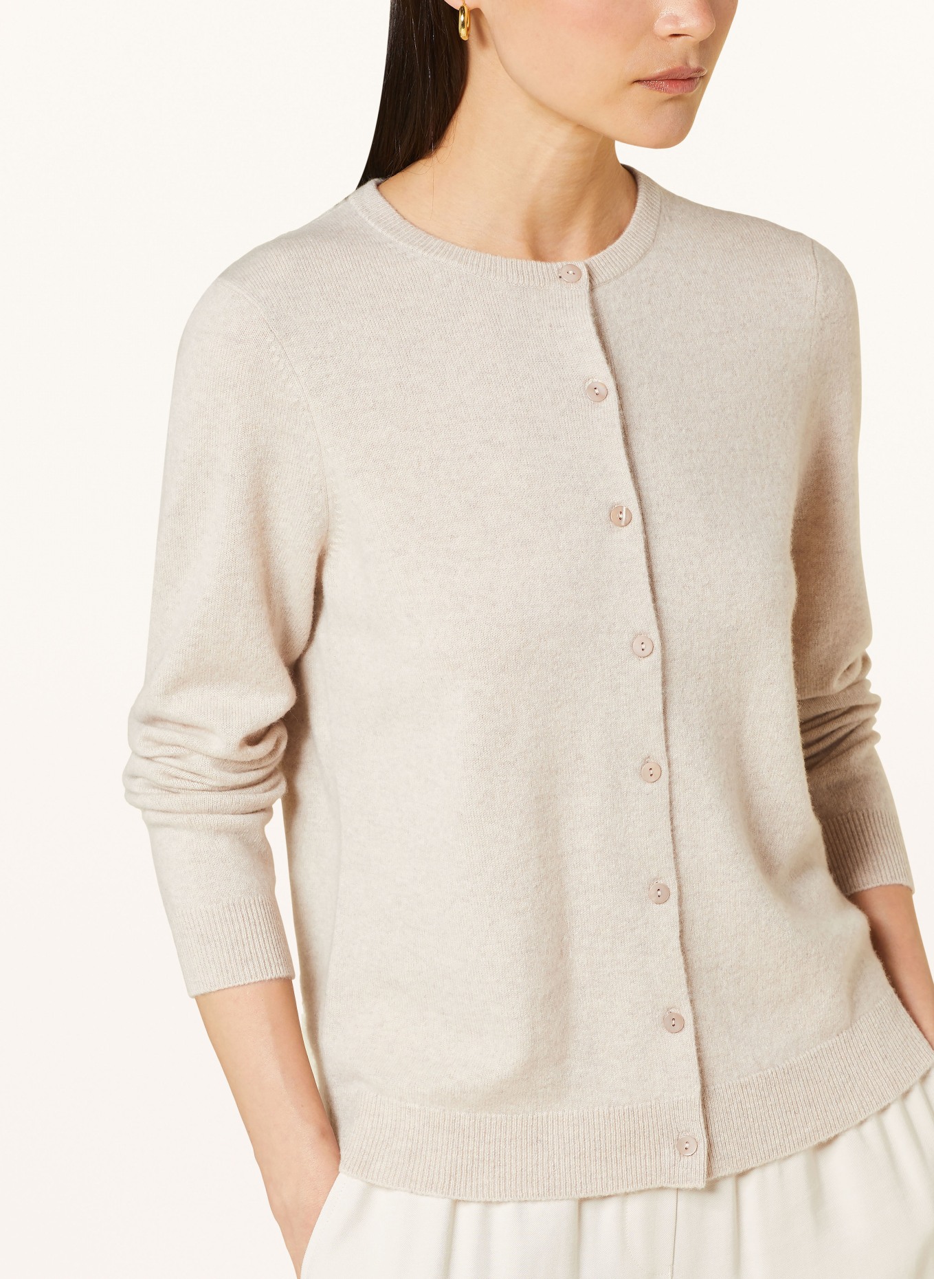 darling harbour Cashmere cardigan, Color: CREAM (Image 4)