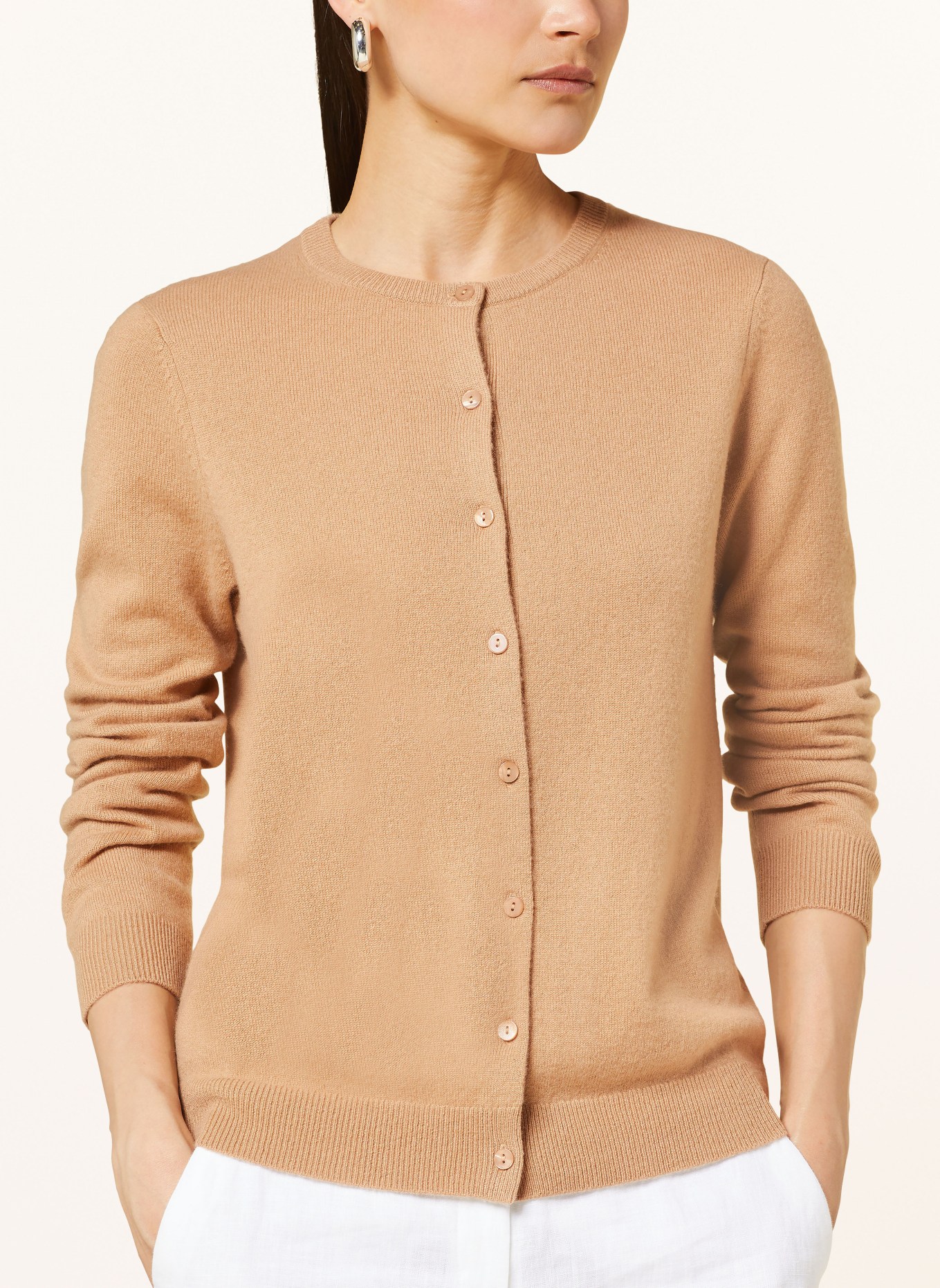 darling harbour Cashmere cardigan, Color: CAMEL (Image 4)