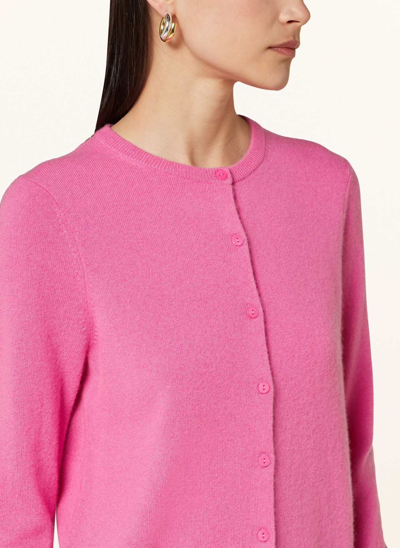 darling harbour Cashmere cardigan, Color: PINK (Image 4)