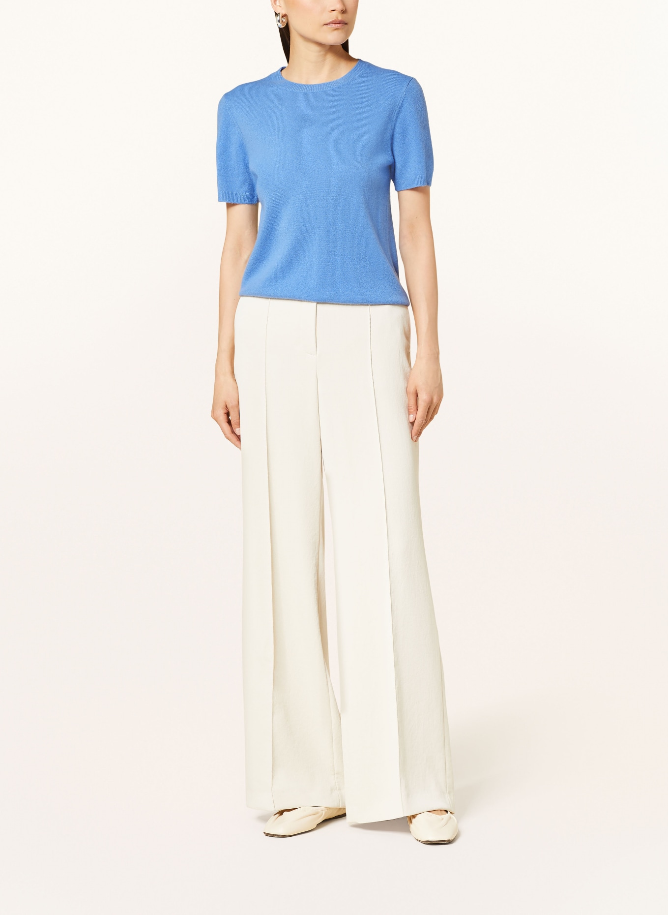 darling harbour Strickshirt aus Cashmere: HIMMELBLAU