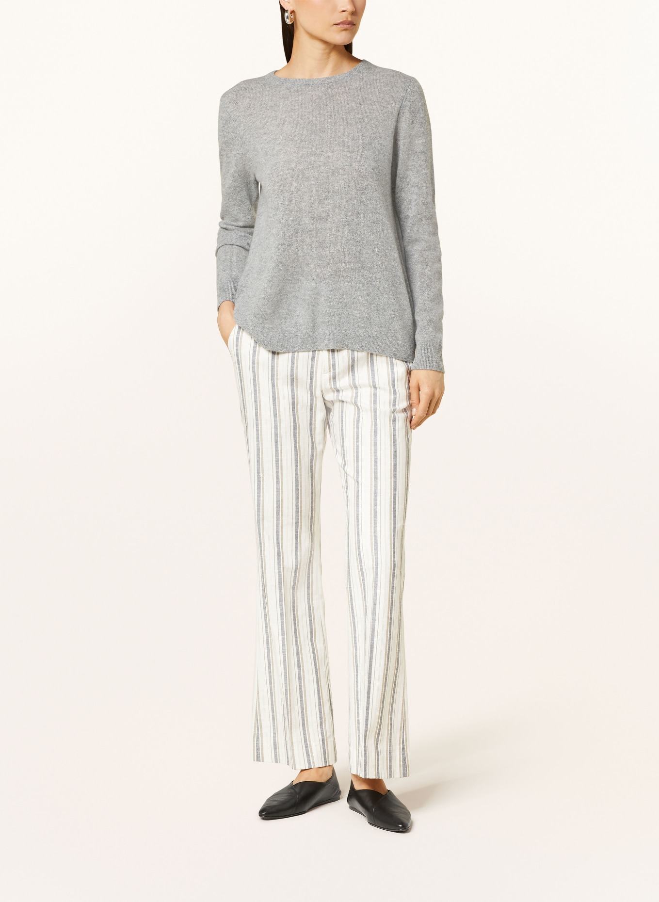 darling harbour Cashmere sweater: GRAU MELANGE