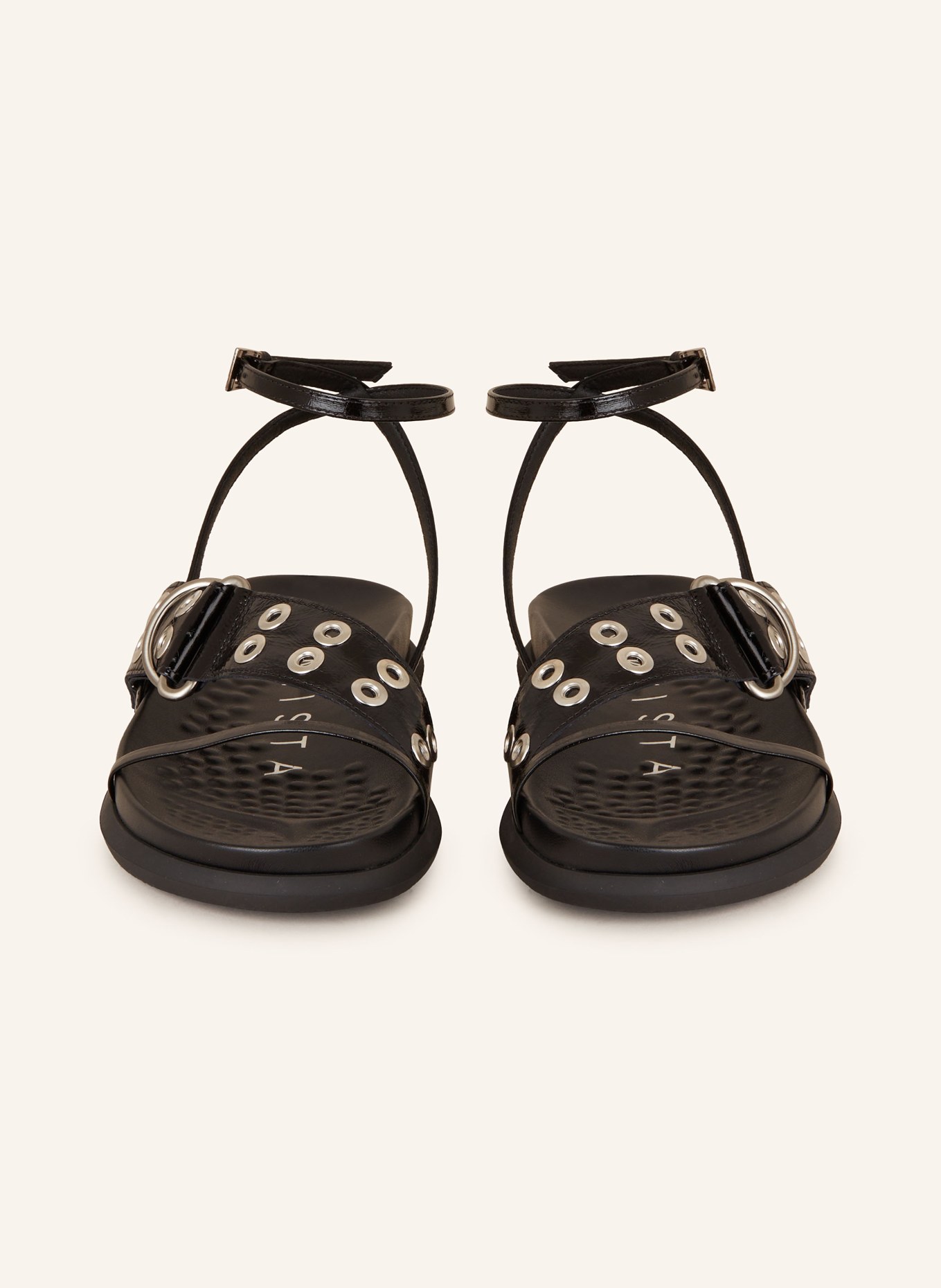 MIISTA Sandals ZILDA with rivets, Color: BLACK (Image 3)