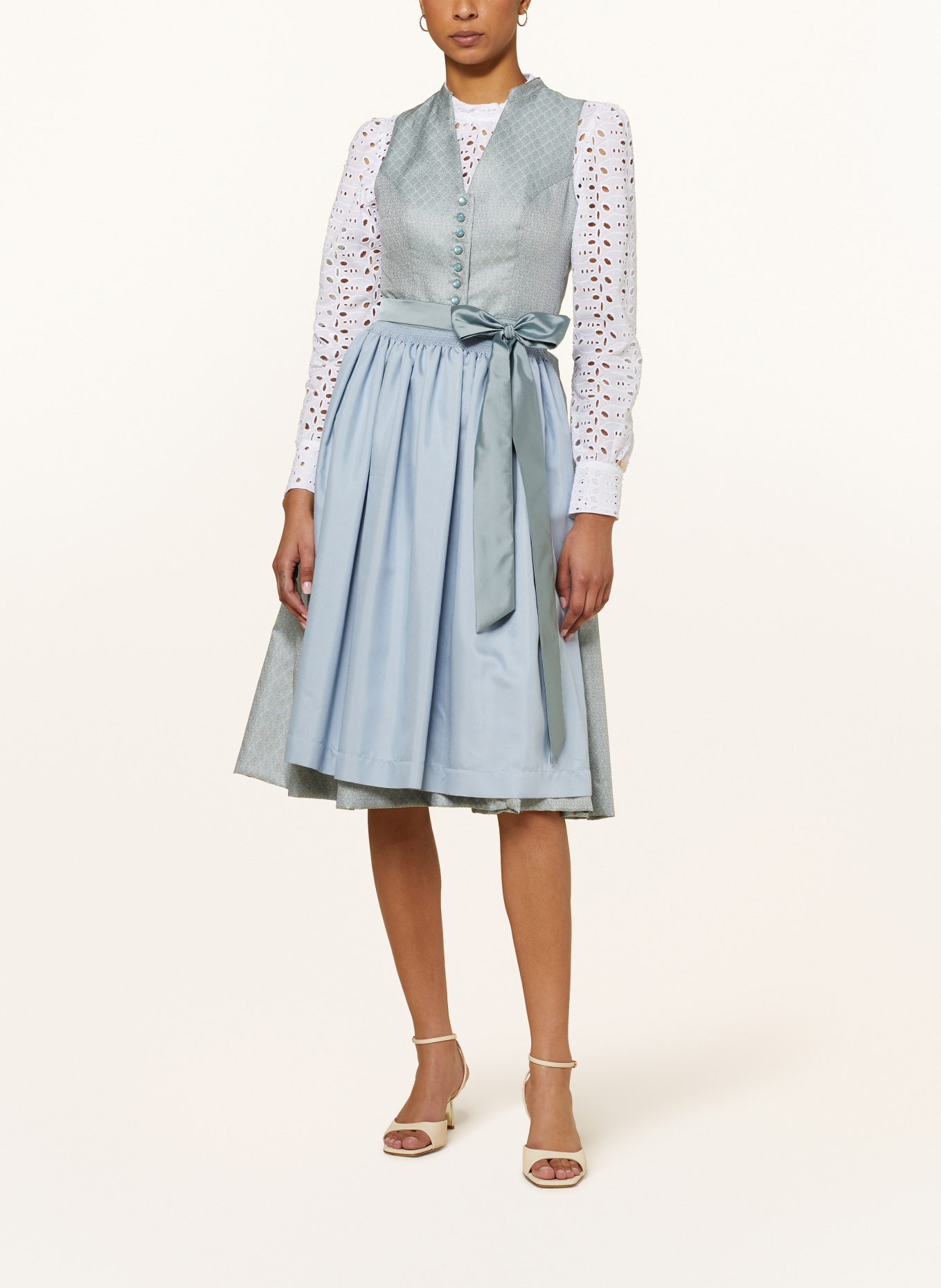 AlpenHERZ Dirndl blouse MADELEINE in broderie anglaise, Color: WHITE (Image 4)